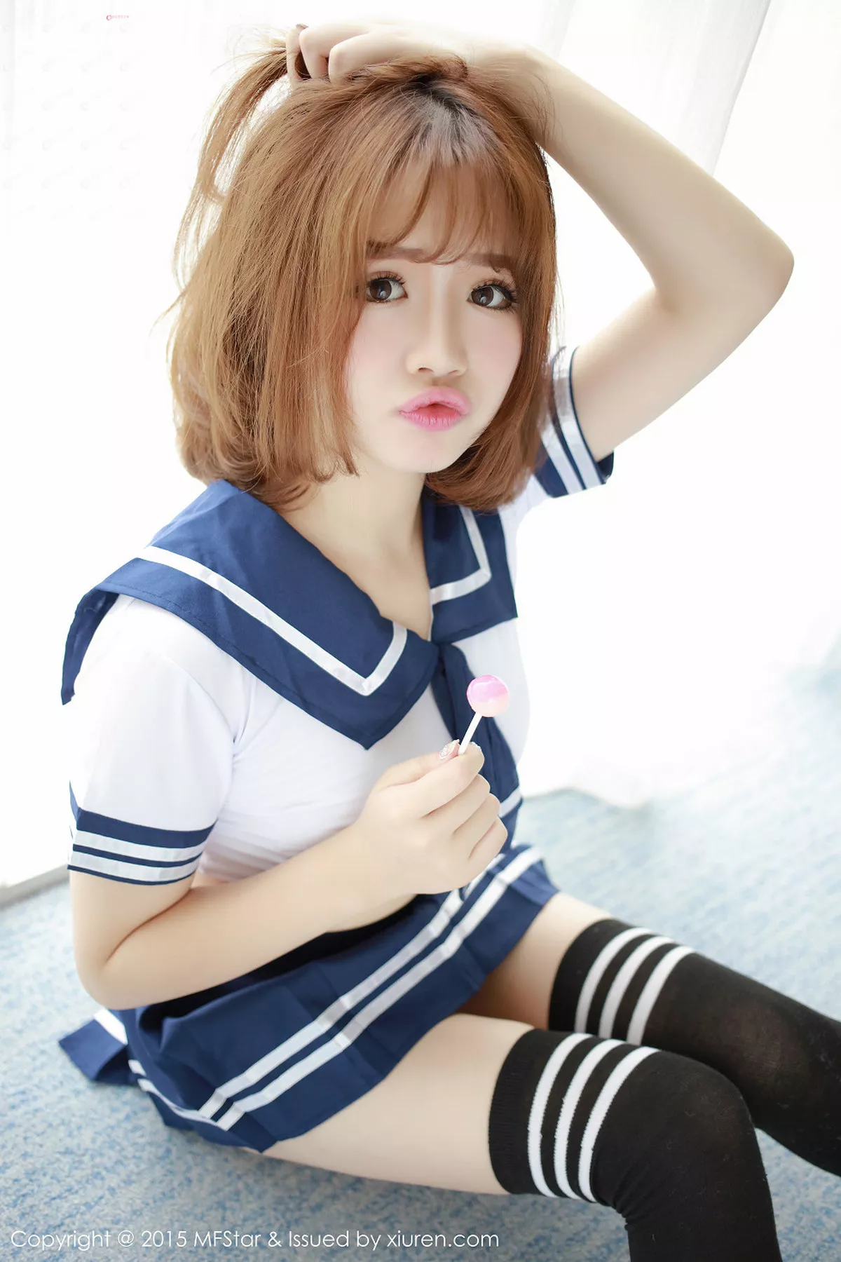 秀人集.com_[MFStar模范学院]Vol.020_嫩模徐cake性感高腰水手服半露豪乳甜蜜诱惑写真52P