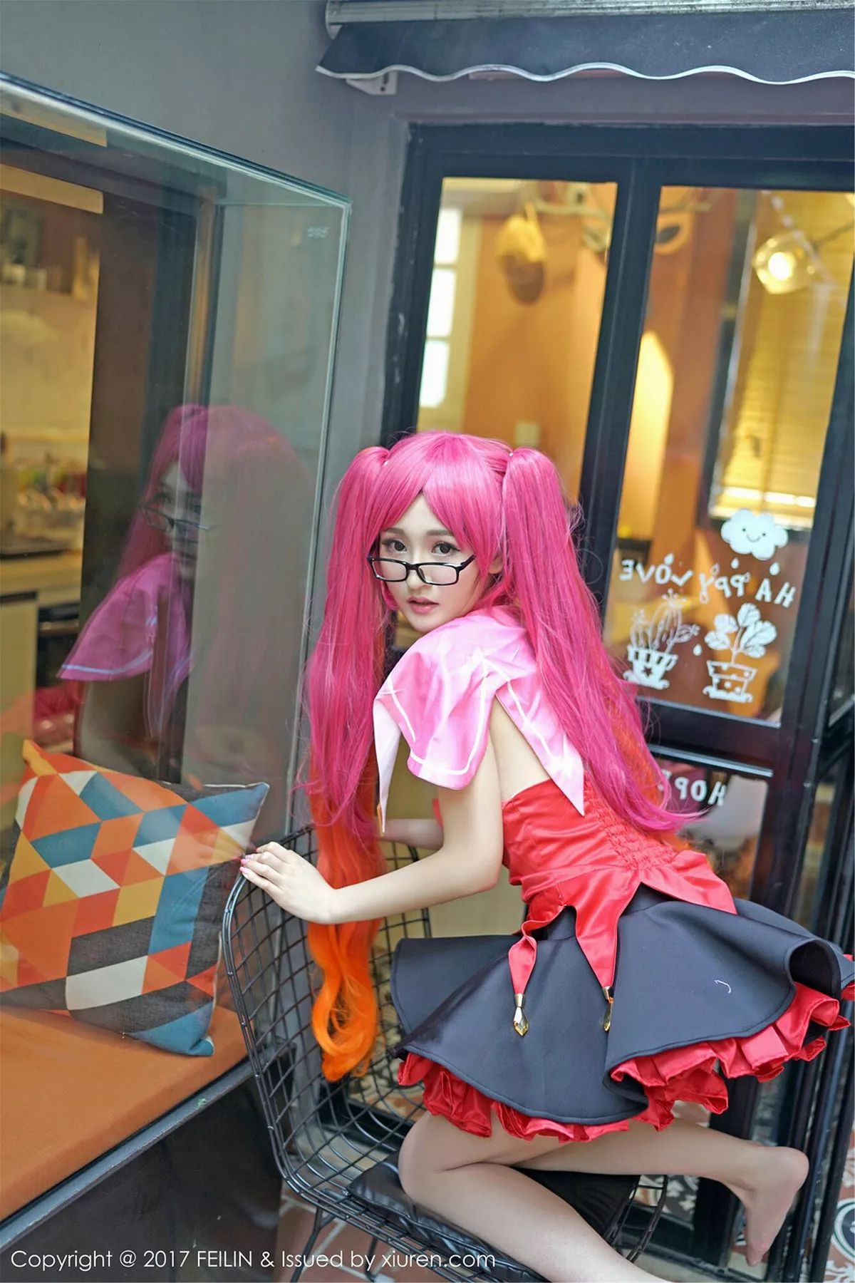 秀人集.com_[FeiLin嗲囡囡]Vol.094_嫩模女神沈梦瑶香艳不知火舞红色丁字裤火辣诱惑写真42P