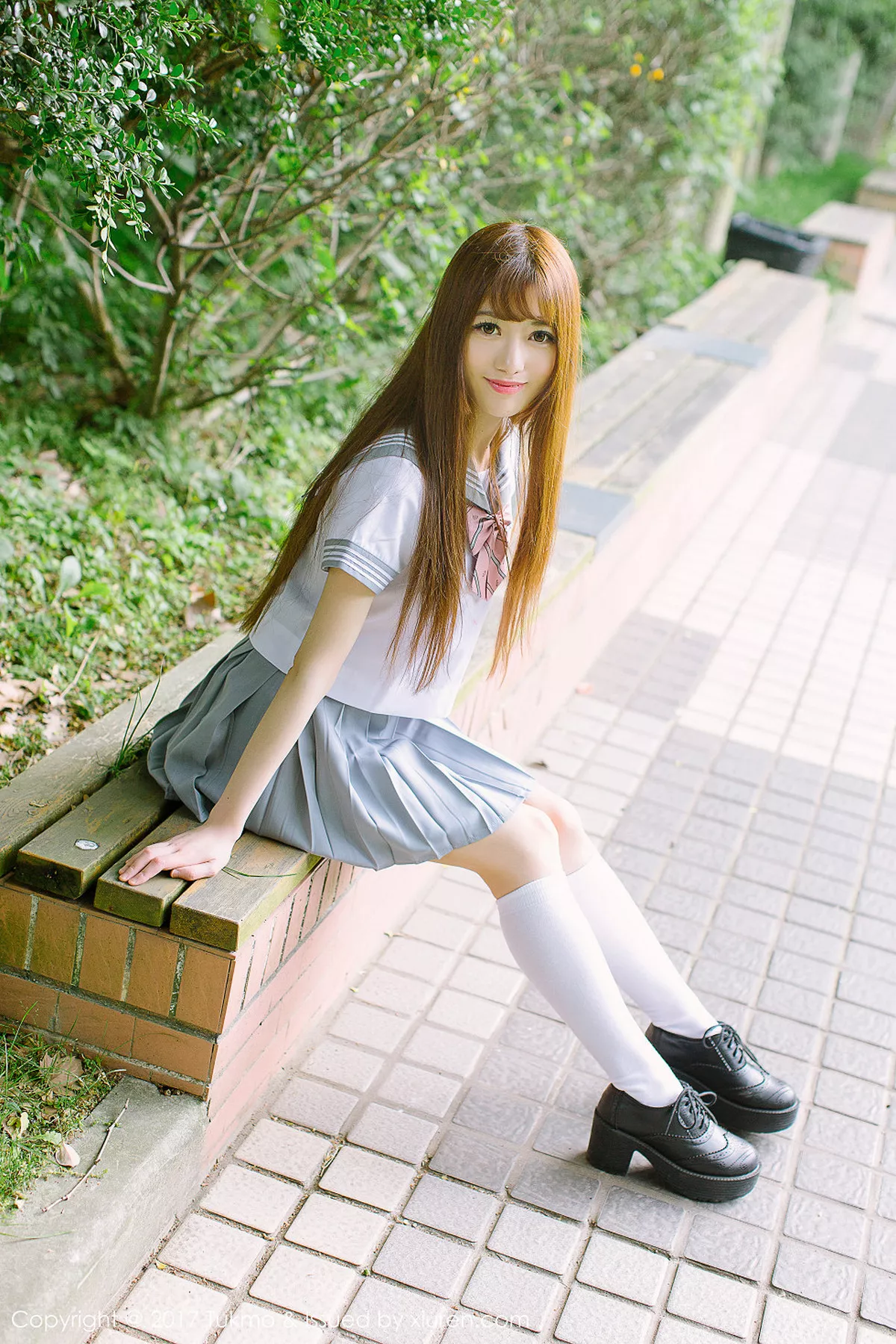 秀人集.com_[Tukmo兔几盟]Vol.094_嫩模赵乃莹性感学生装及成熟红色连身裙清爽迷人写真33P