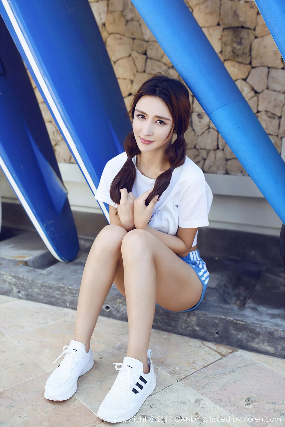 秀人集.com_[Candy糖果画报]Vol.024_嫩模伊莉娜巴厘岛旅拍性感短裤运动装秀完美身材写真61P