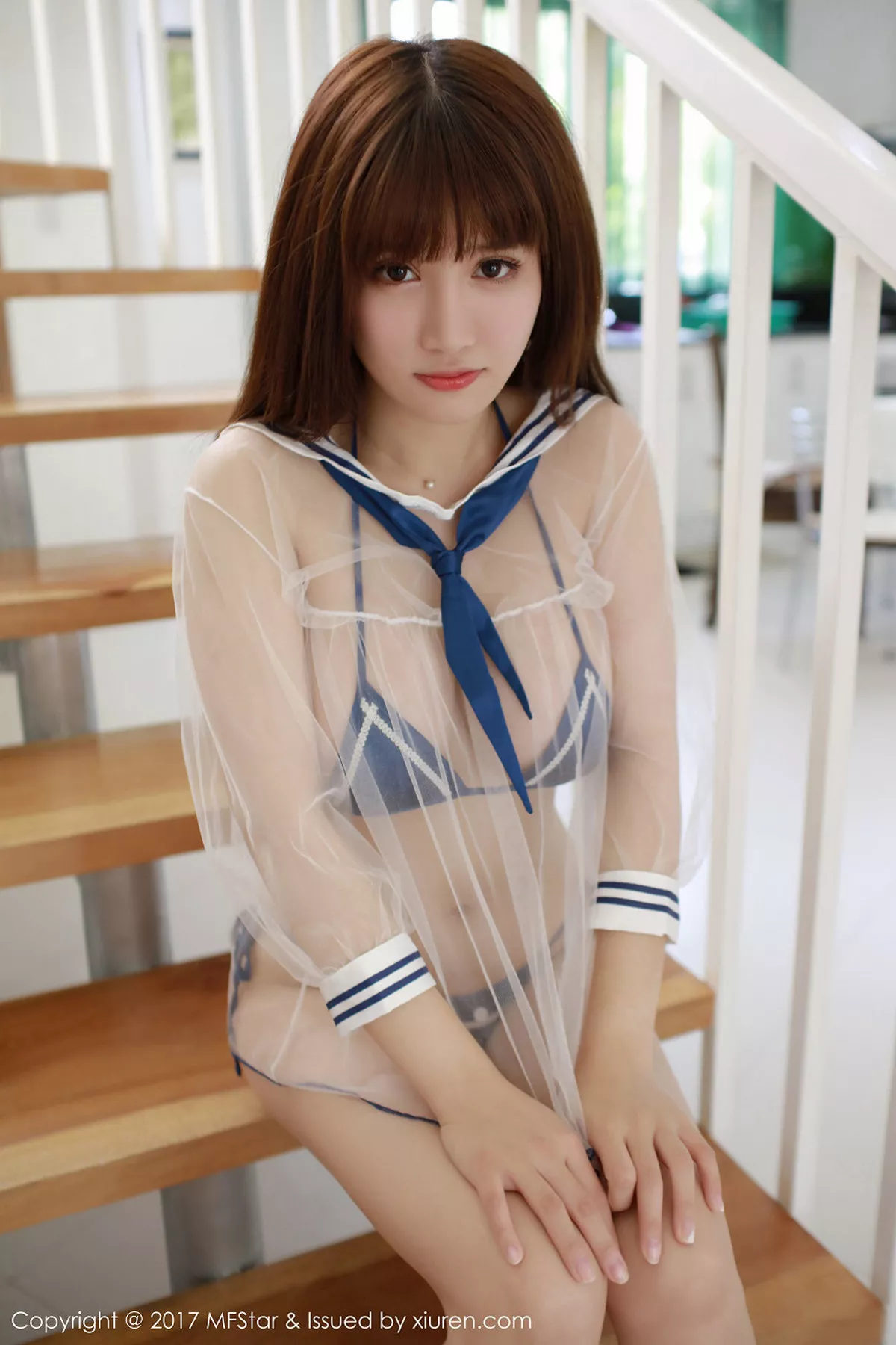 秀人集.com_[MFStar模范学院]Vol.105_嫩模K8傲娇萌萌薄荷岛旅拍性感肚兜加丁字裤诱惑写真45P