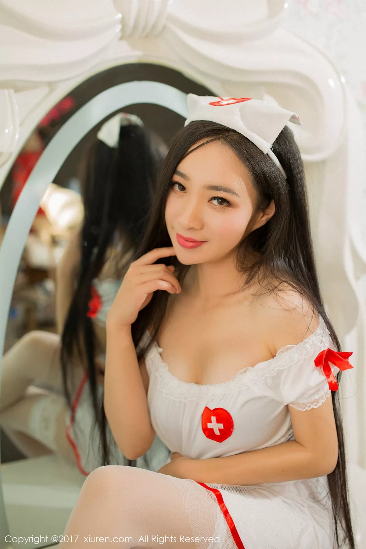 秀人集.com_[XiuRen秀人网]No.877_嫩模艾儿黑丝兔女郎加性感护士制服秀完美身材诱惑写真51P