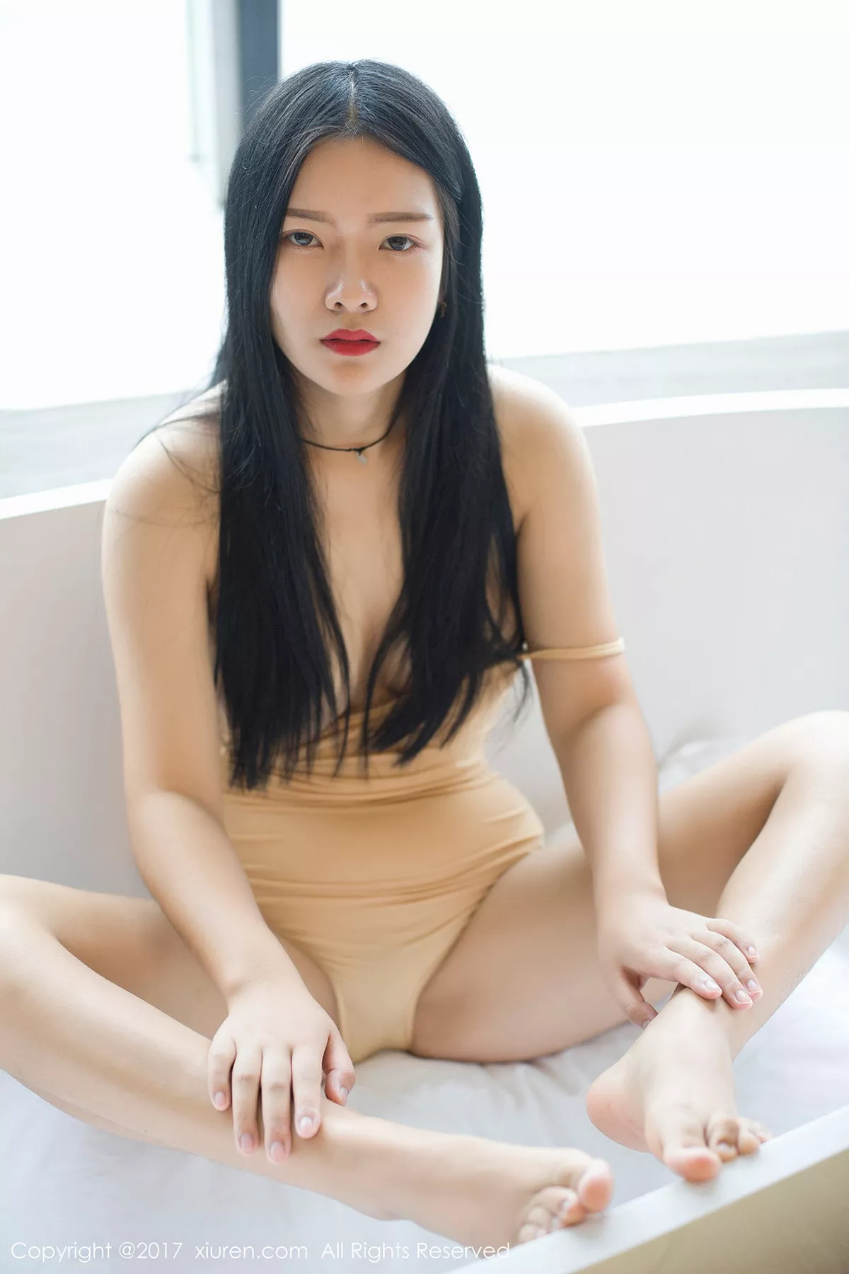 秀人集.com_[XiuRen秀人网]No.864_嫩模凌希儿日系肉色体操服+日系运动服撩衣露半球诱惑写真47P