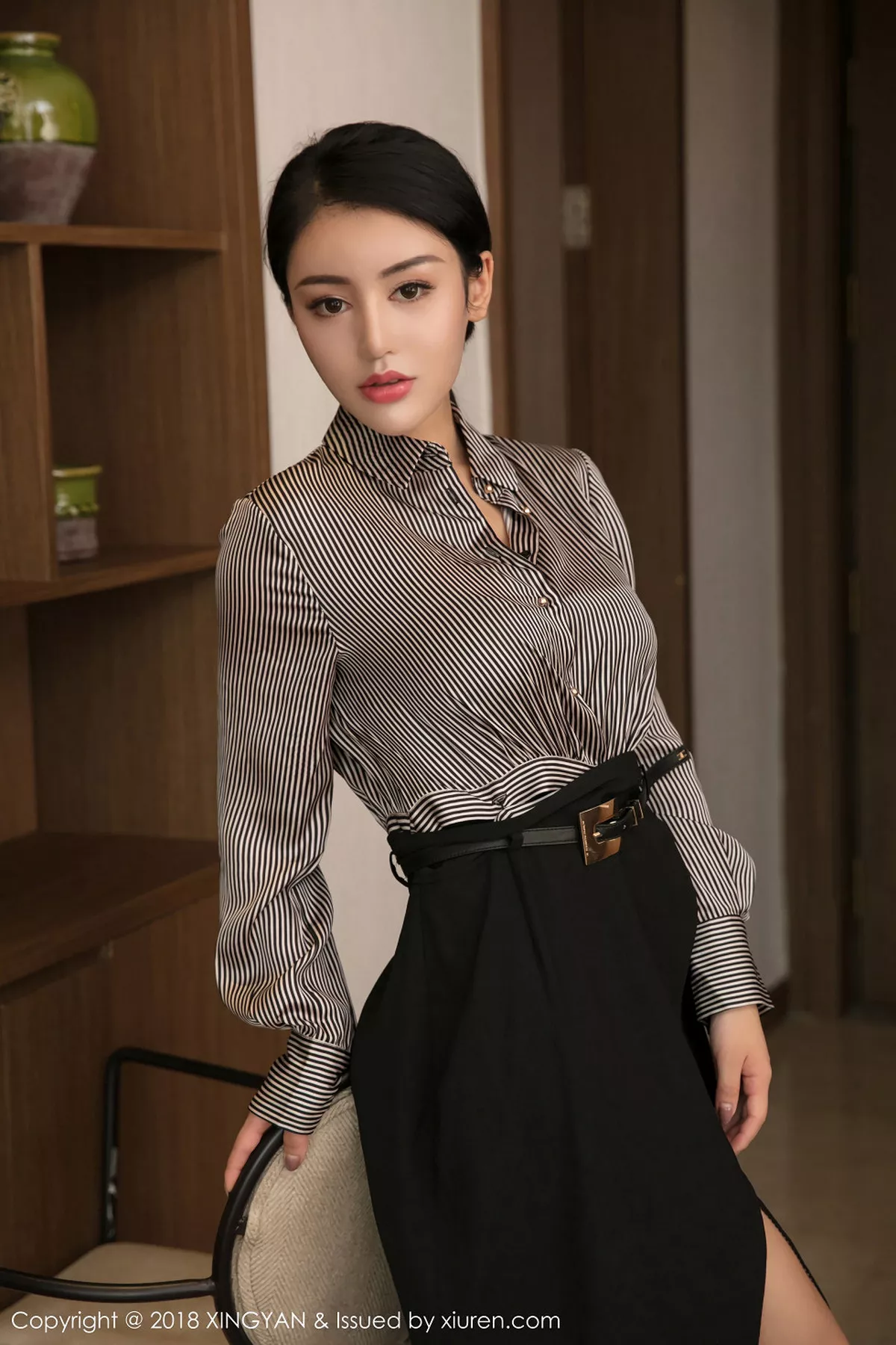 秀人集.com_[XINGYAN星颜社]Vol.020_嫩模陆梓琪浴室里黑色蕾丝内衣透视秀完美身材诱惑写真49P