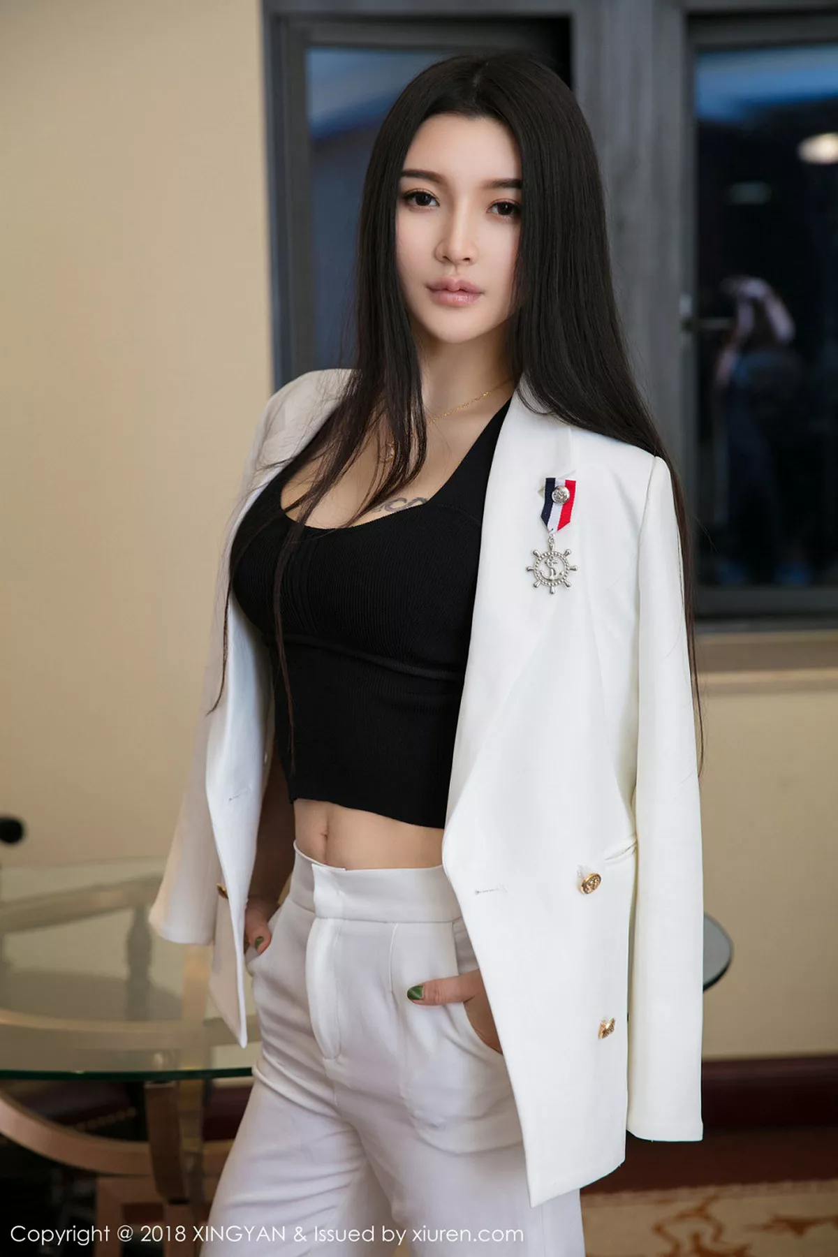 秀人集.com_[XINGYAN星颜社]Vol.034_嫩模李柯颖职场美女性感套装+白衬衣配黑色内衣诱惑写真49P