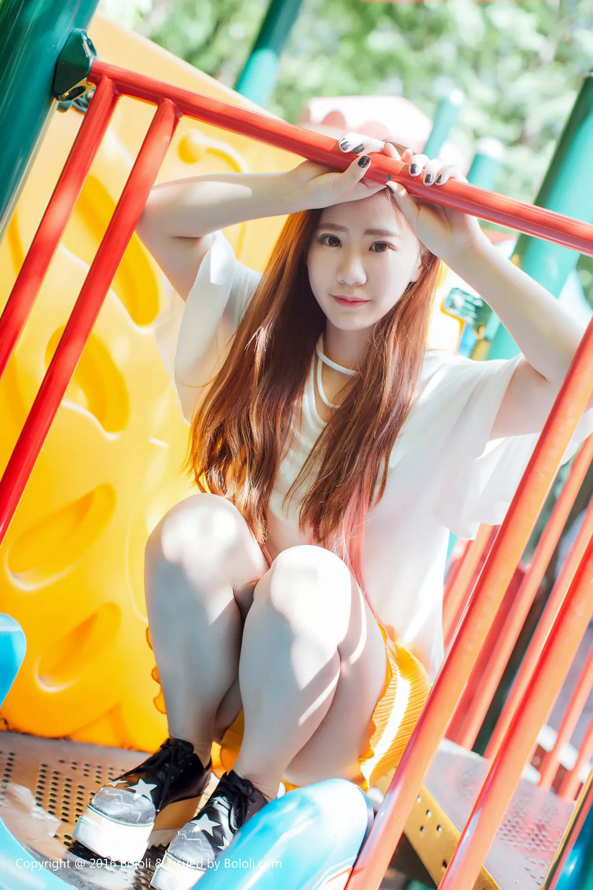 秀人集.com_[Tukmo兔几盟]Vol.109_清纯嫩模董成丽游乐园里白色短袖衫配黄色短裙清爽迷人写真40P