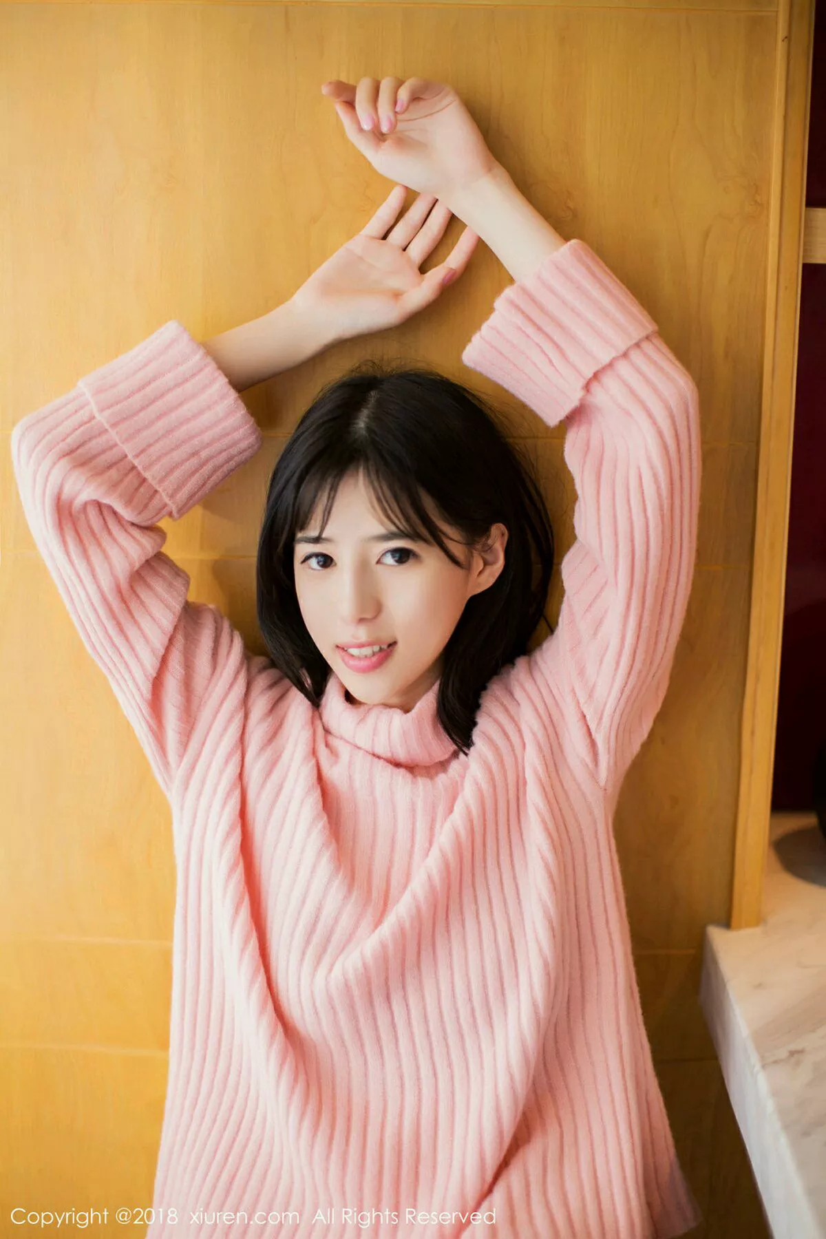 秀人集.com_[XiuRen秀人网]No.996_嫩模艾栗栗性感护士装+粉红毛衣秀完美身材甜美写真43P