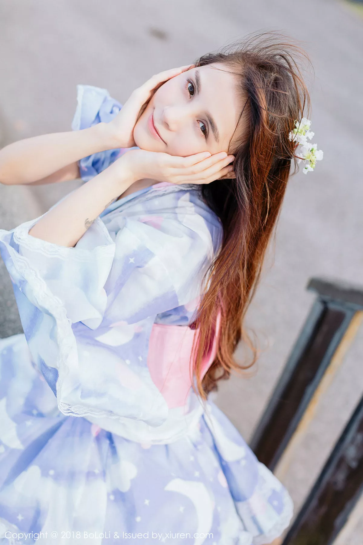 秀人集.com_[Tukmo兔几盟]Vol.118_嫩模夏美酱户外日系百花裙配白丝袜清新迷人写真61P