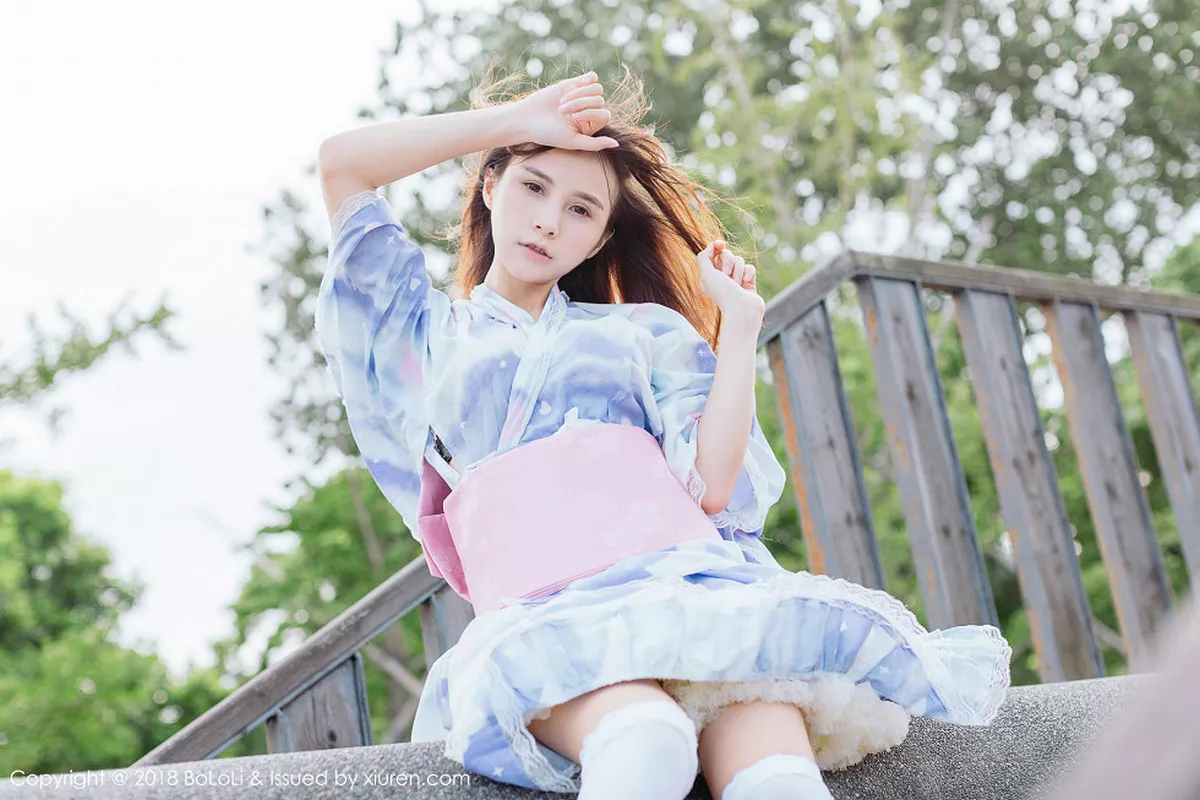 秀人集.com_[Tukmo兔几盟]Vol.118_嫩模夏美酱户外日系百花裙配白丝袜清新迷人写真61P