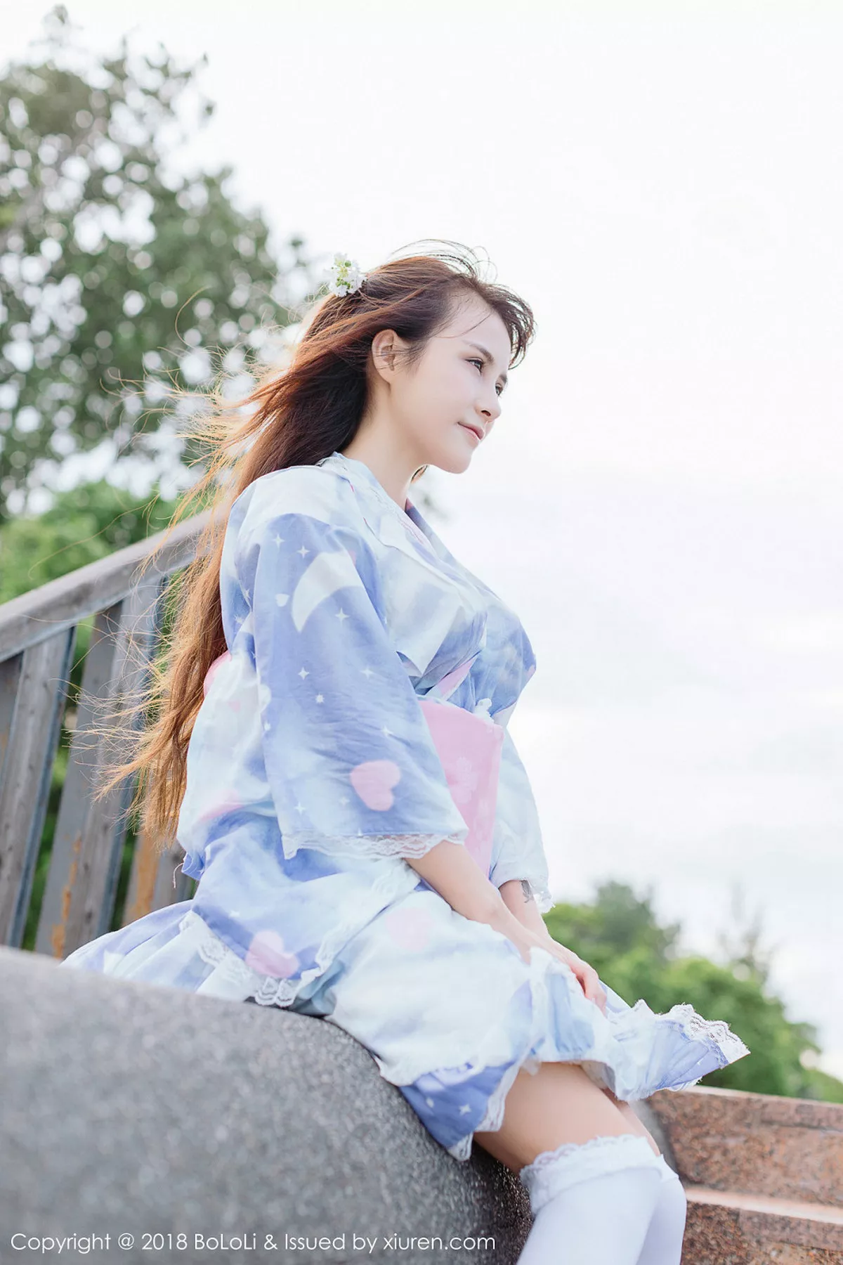 秀人集.com_[Tukmo兔几盟]Vol.118_嫩模夏美酱户外日系百花裙配白丝袜清新迷人写真61P