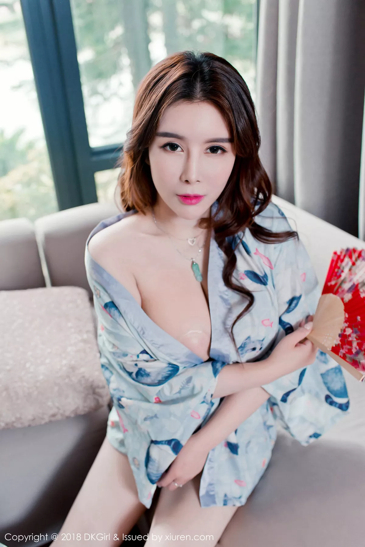 秀人集.com_[DKGirl御女郎]Vol.075_嫩模雪千寻粉色薄纱内衣+真空浴袍秀傲人豪乳诱惑写真54P