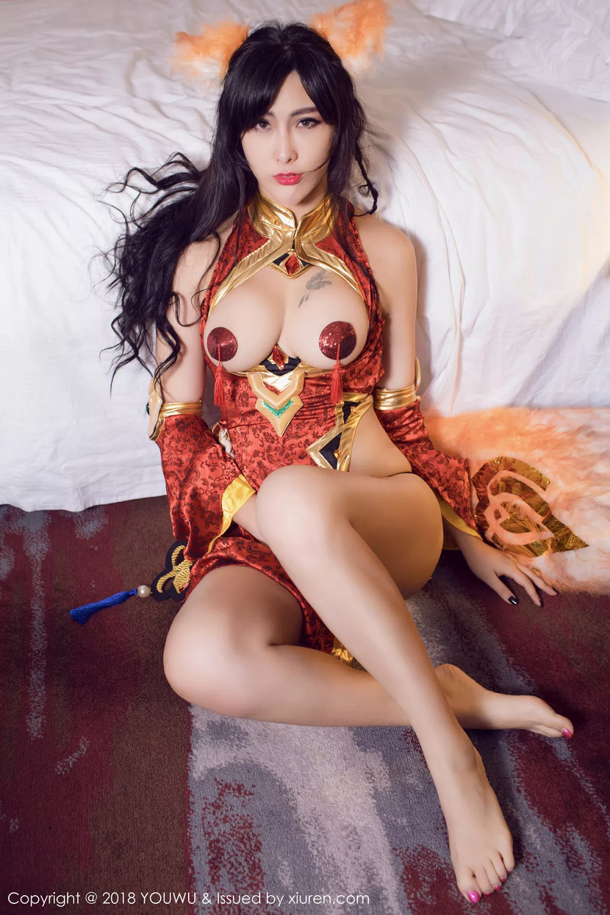 秀人集.com_[YouWu尤物馆]Vol.103_性感尤物FoxYini孟狐狸全裸美体血滴子遮点妖艳诱惑写真40P