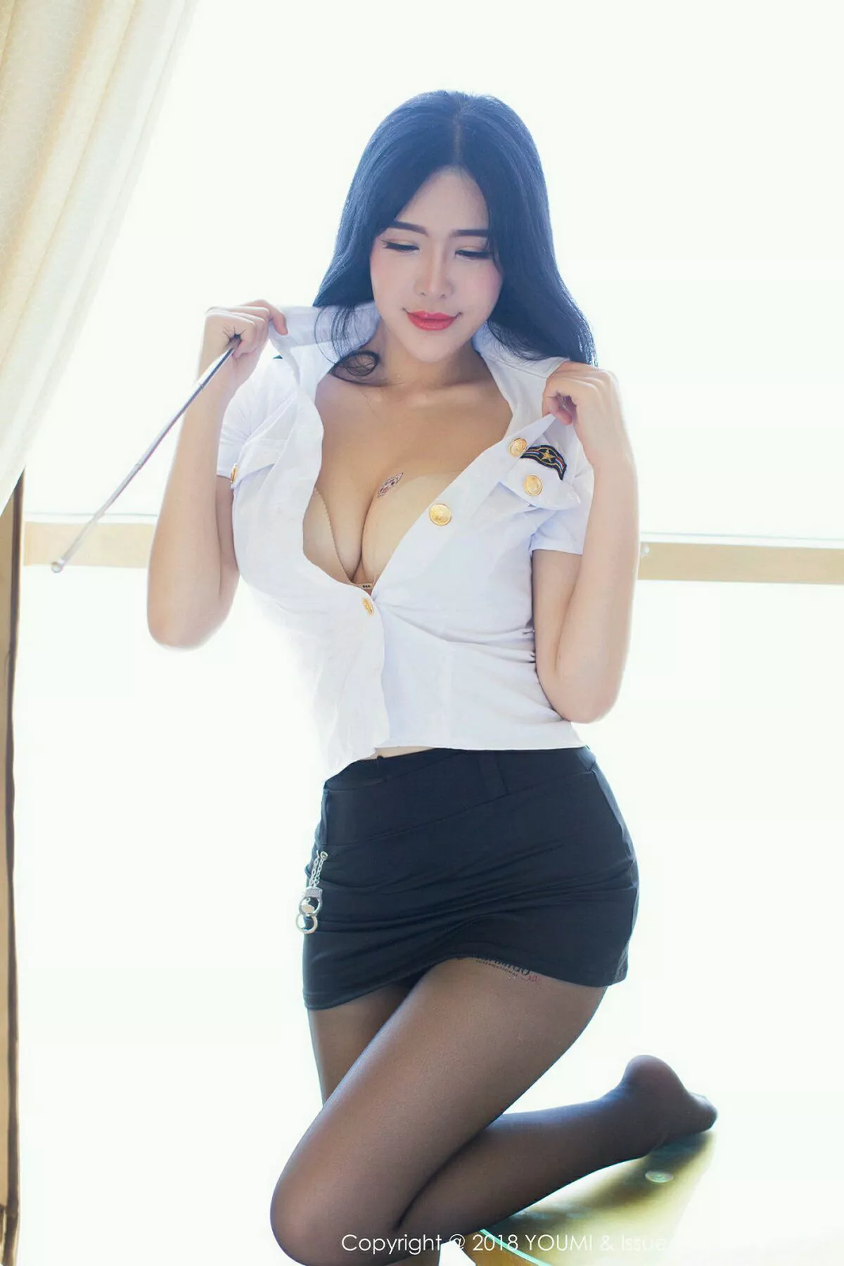 秀人集.com_[YouMi尤蜜荟]Vol.185_女神刘钰儿私房空乘黑丝制服+黑色情趣皮衣完美诱惑写真46P