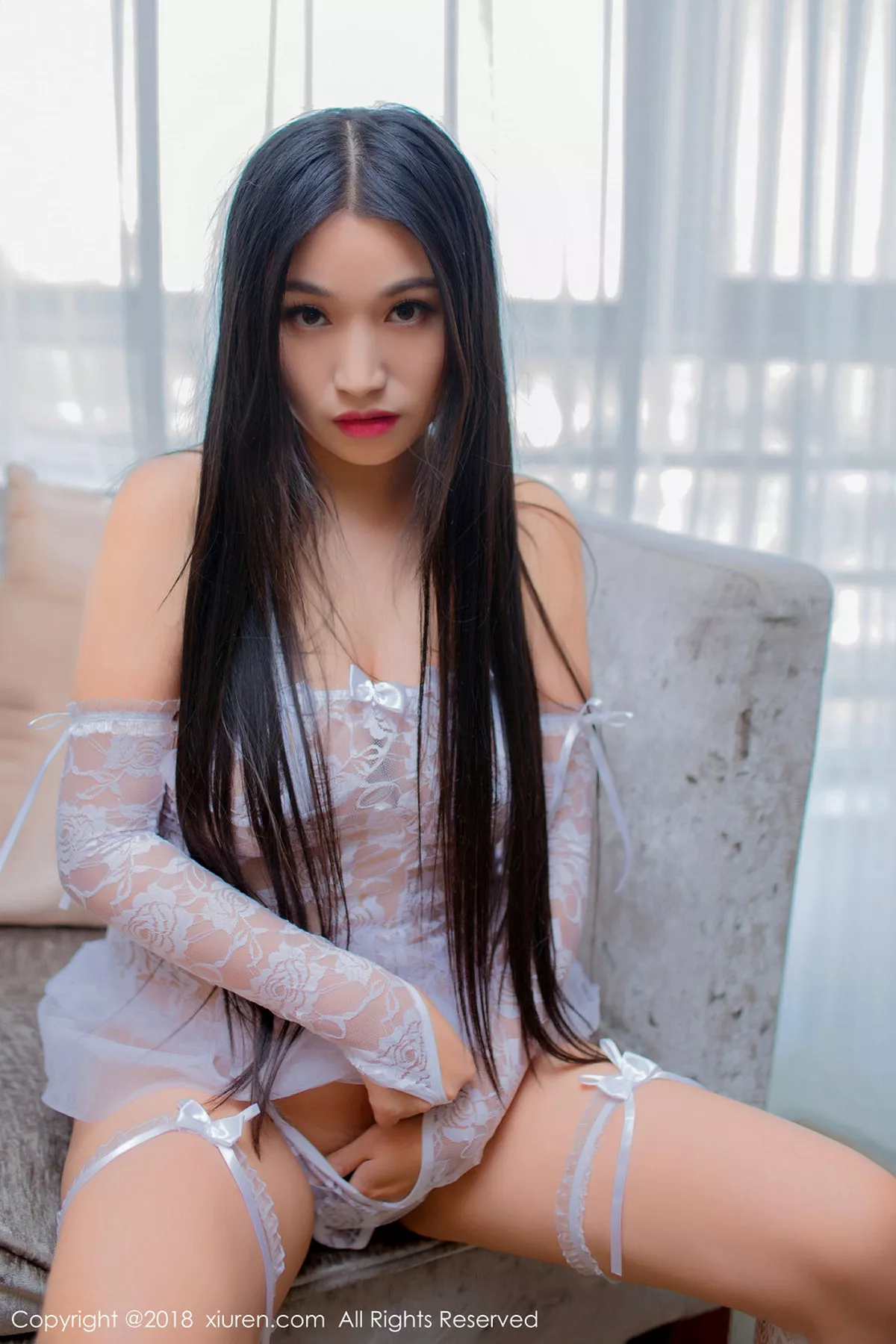 秀人集.com_[XiuRen秀人网]No.1123_嫩模龙女cool透视蕾丝情趣内衣+全裸上身傲人豪乳诱惑写真46P