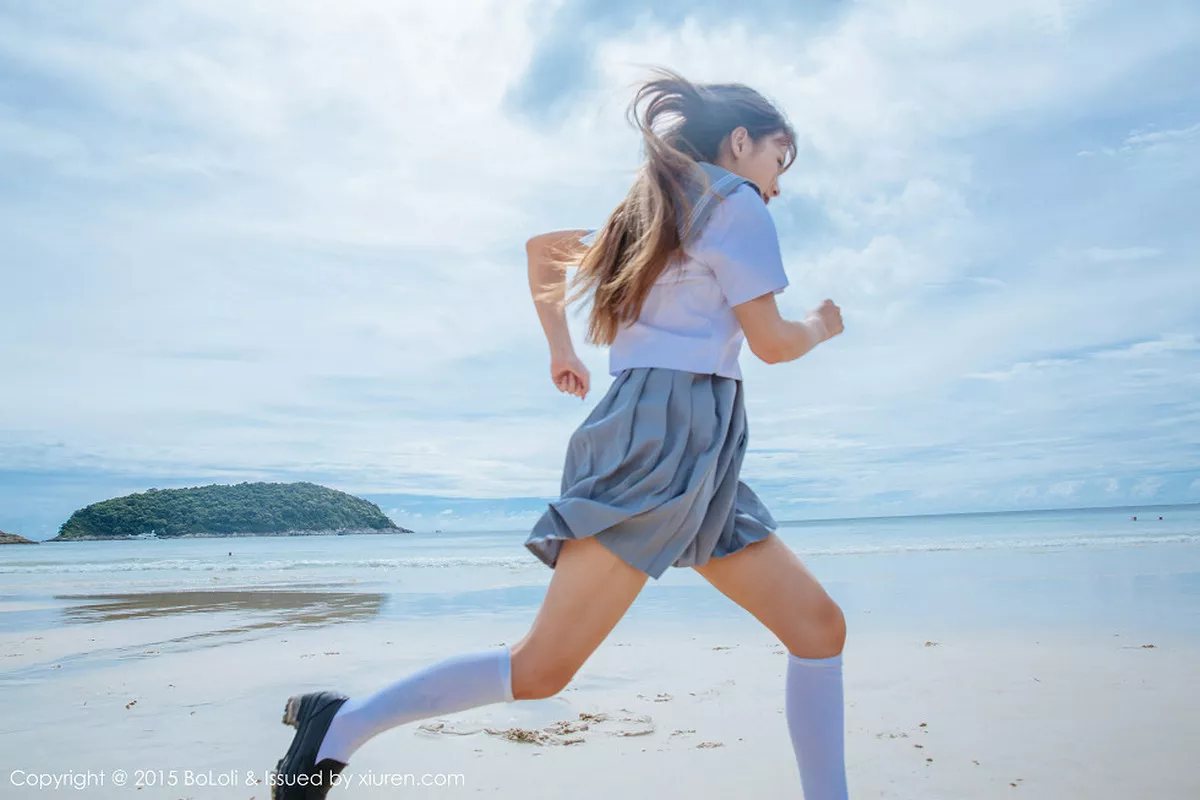 秀人集.com_[BoLoli波萝社]Vol.077_嫩模夏美酱普吉岛旅拍海边学生制服湿身诱惑写真46P