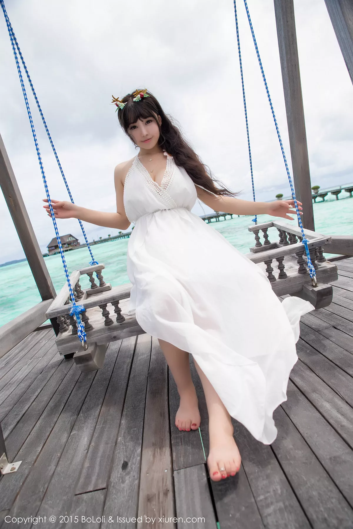 秀人集.com_[BoLoli波萝社]Vol.042_嫩模Barbie可儿马尔代夫旅拍黑色内衣秀童颜巨乳写真46P