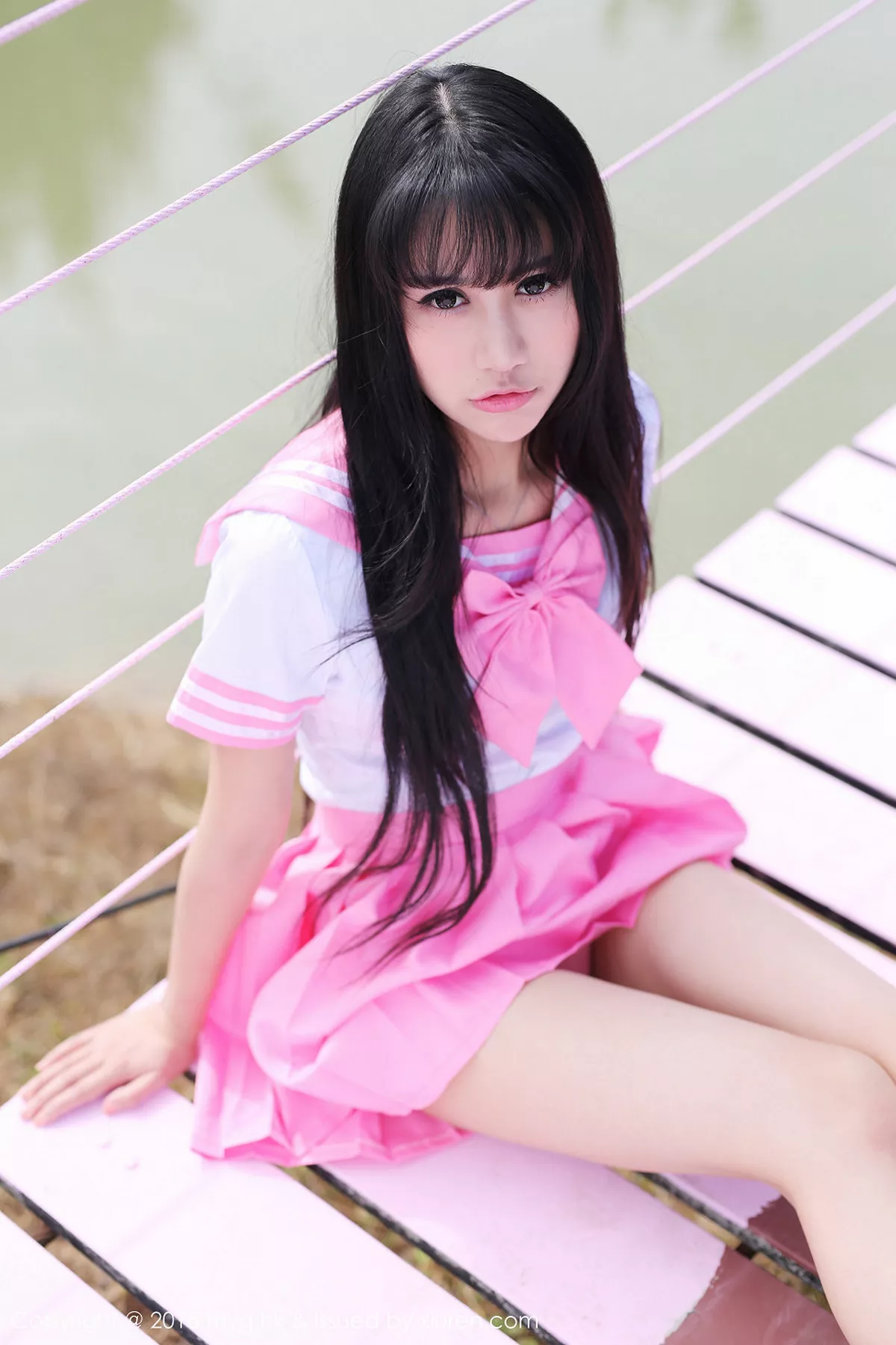 秀人集.com_[MyGirl美媛馆]Vol.099_嫩模杨晓青儿泰国旅拍白色吊带蕾丝袜诱惑翘臀写真61P