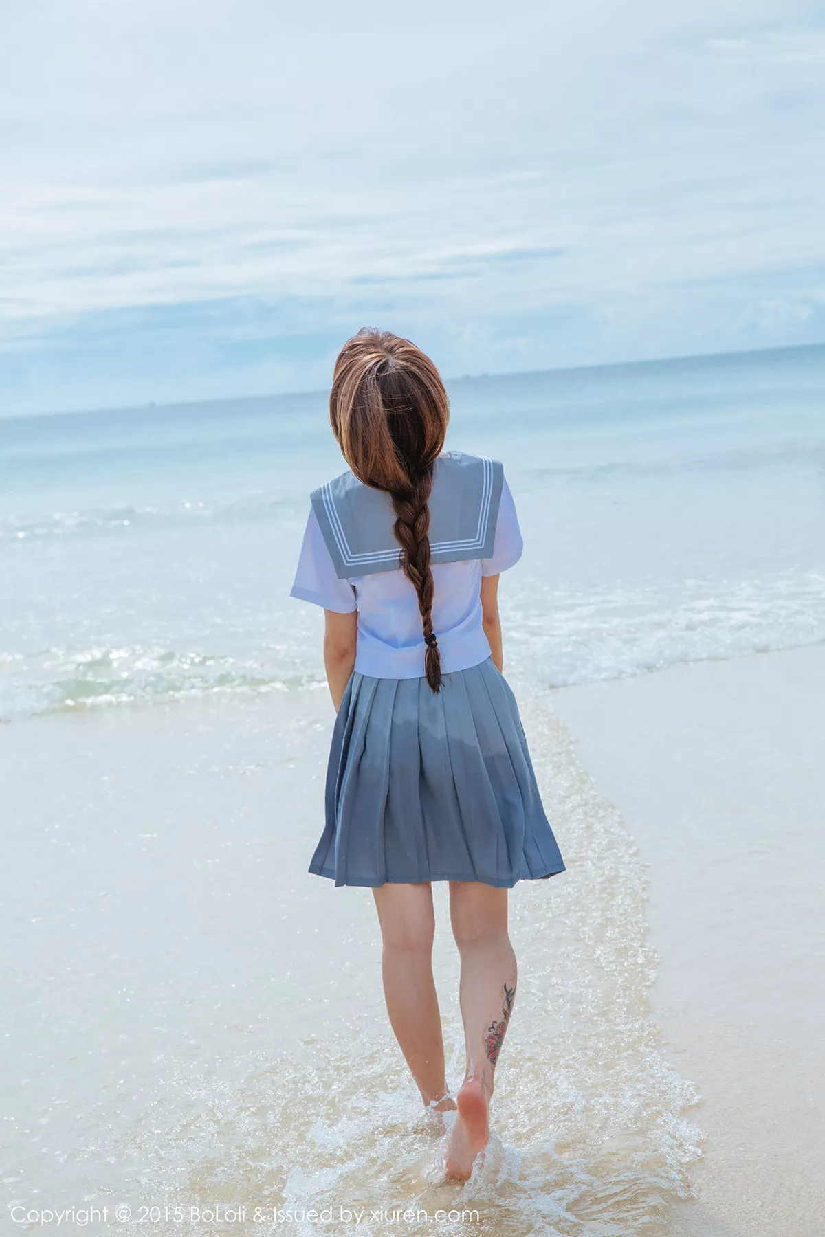 秀人集.com_[BoLoli波萝社]Vol.077_嫩模夏美酱普吉岛旅拍海边学生制服湿身诱惑写真46P