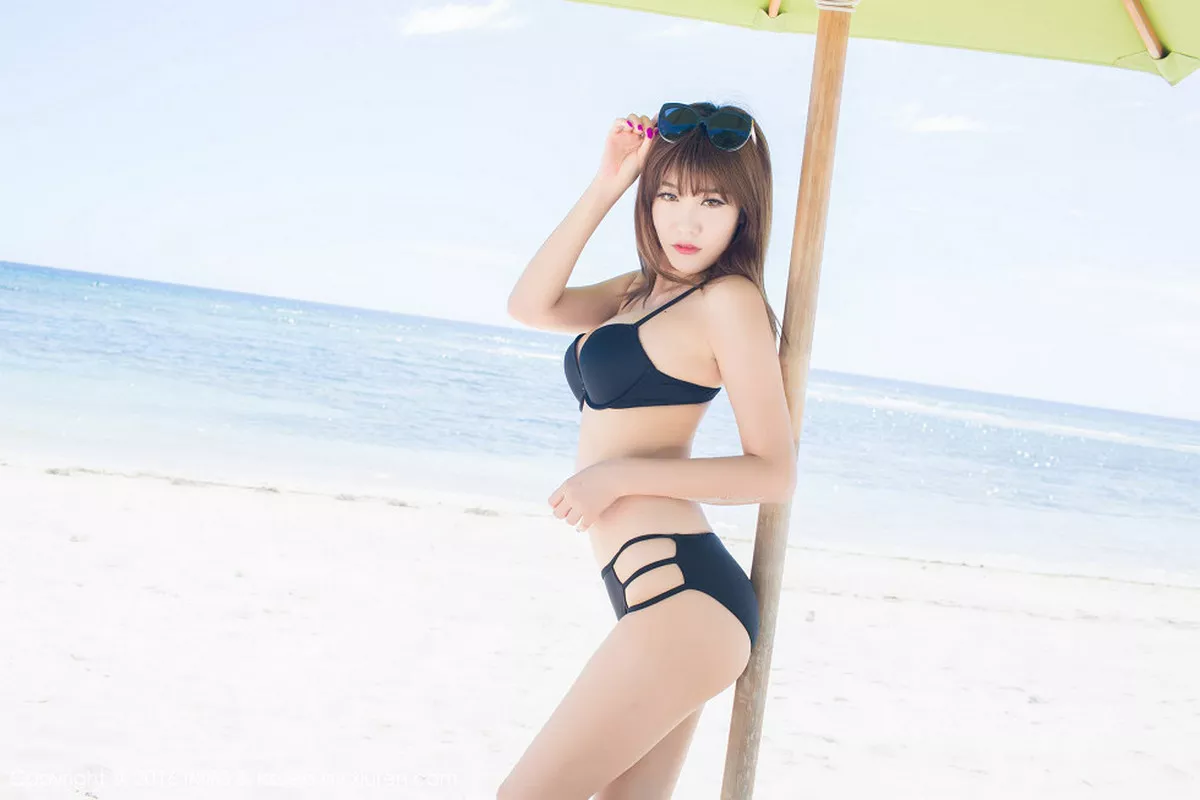 秀人集.com_[IMISS爱蜜社]Vol.059_嫩模程小烦不烦薄荷岛旅拍黑色性感比基尼靓丽写真55P