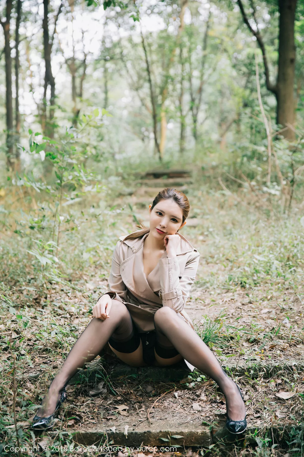 秀人集.com_[BoLoli波萝社]Vol.073_嫩模夏小秋秋秋心愿旅拍黑色透视比基尼秀豪乳写真48P