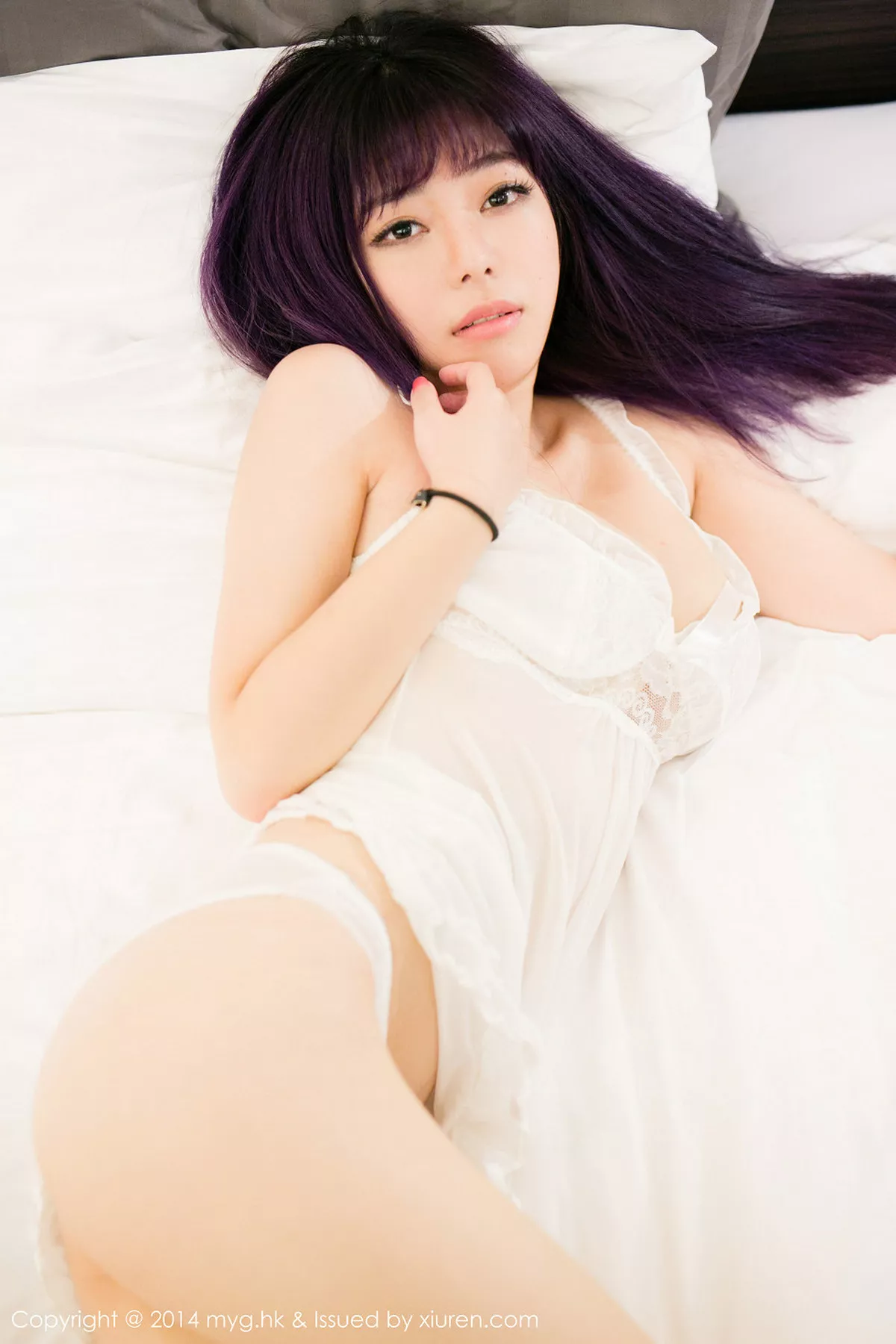 秀人集.com_[MyGirl美媛馆]Vol.076_嫩模刘飞儿Faye白色情趣睡裙蕾丝内裤豪乳诱惑写真67P