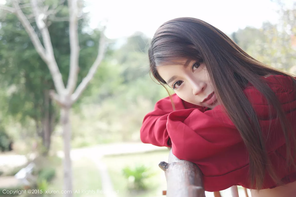 秀人集.com_[XiuRen秀人网]No.303_嫩模vetiver嘉宝贝儿泰国旅拍火红长裙性感迷人写真49P