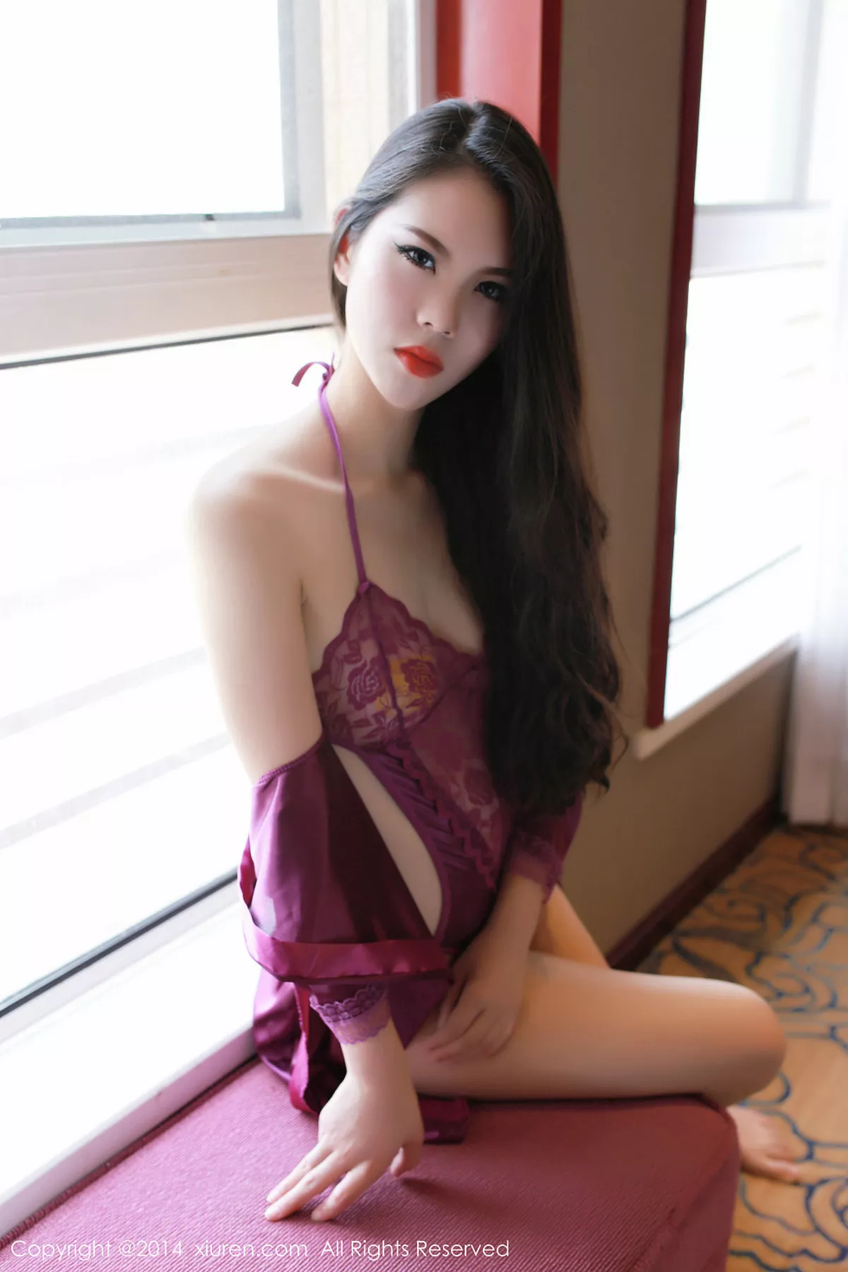 秀人集.com_[XiuRen秀人网]No.235_嫩模米尔Dear红色薄纱睡裙性感情趣内衣系列完美诱惑写真72P