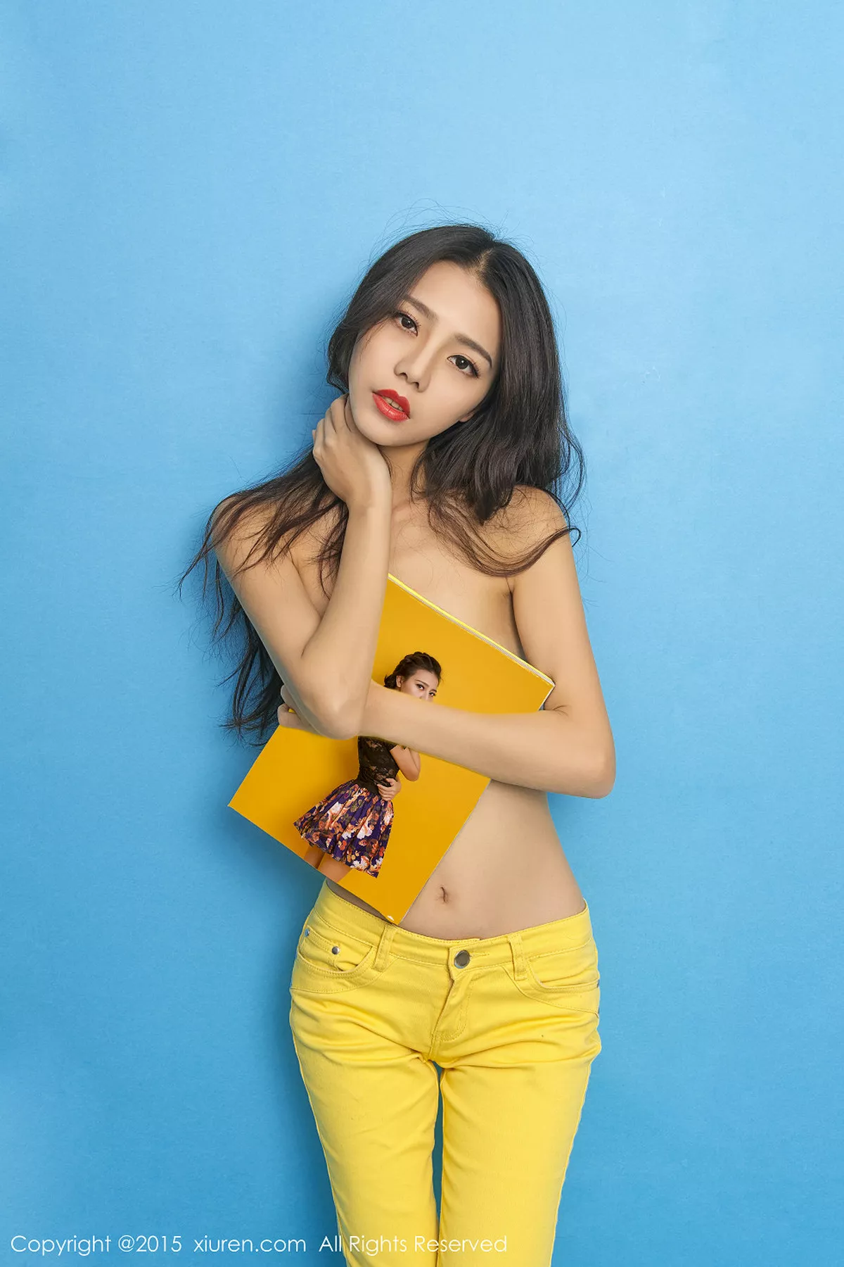 秀人集.com_[XiuRen秀人网]No.297_性感女神HONEYAL书本挡胸半裸秀豪乳完美诱惑写真50P