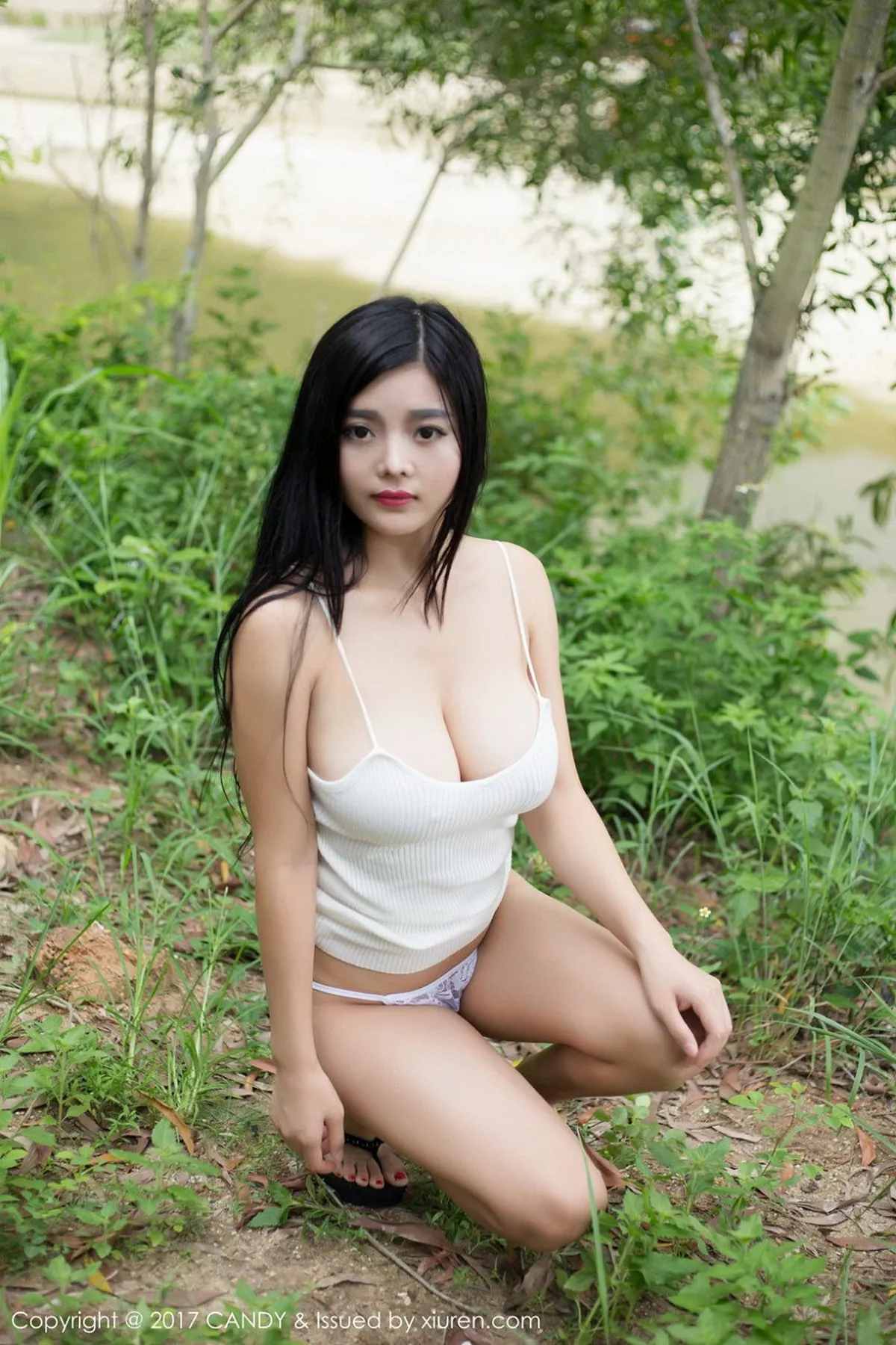 秀人集.com_[Candy糖果画报]Vol.013_混血嫩模林美惠子Mieko白色高叉连体比基尼丰满美胸诱惑写真56P