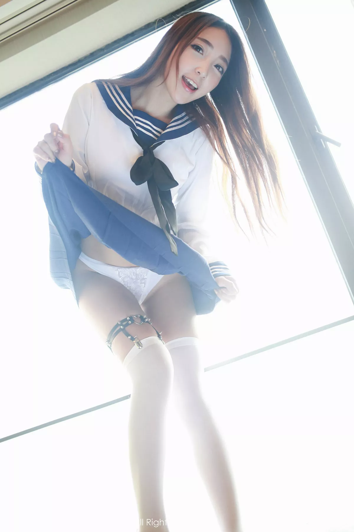 秀人集.com_[XiuRen秀人网]No.486_嫩模黄歆苑居家私房蓝白学生制服性感白丝诱惑写真46P