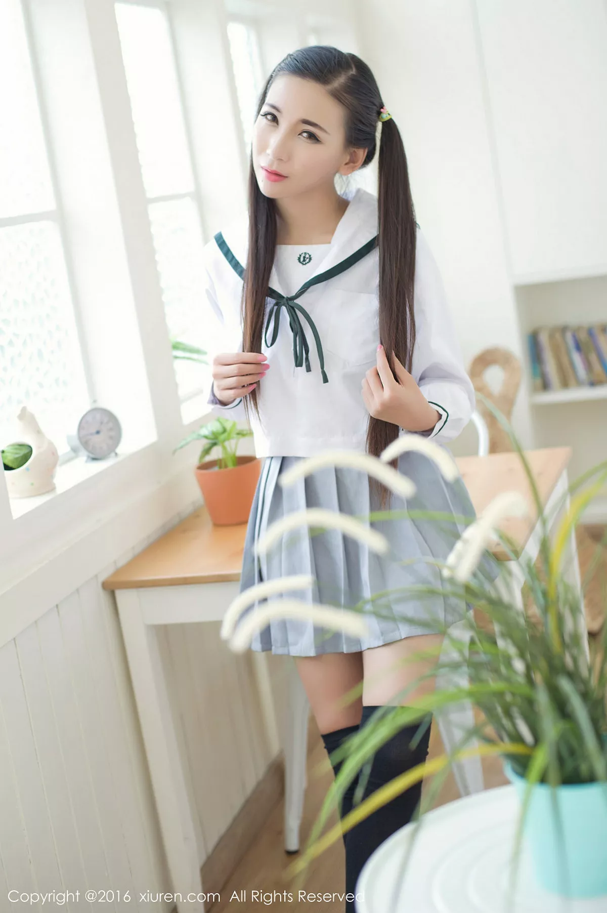 秀人集.com_[XiuRen秀人网]No.603_嫩模赵颖日系清纯校服双马尾辫黑丝美腿妩媚诱惑写真68P