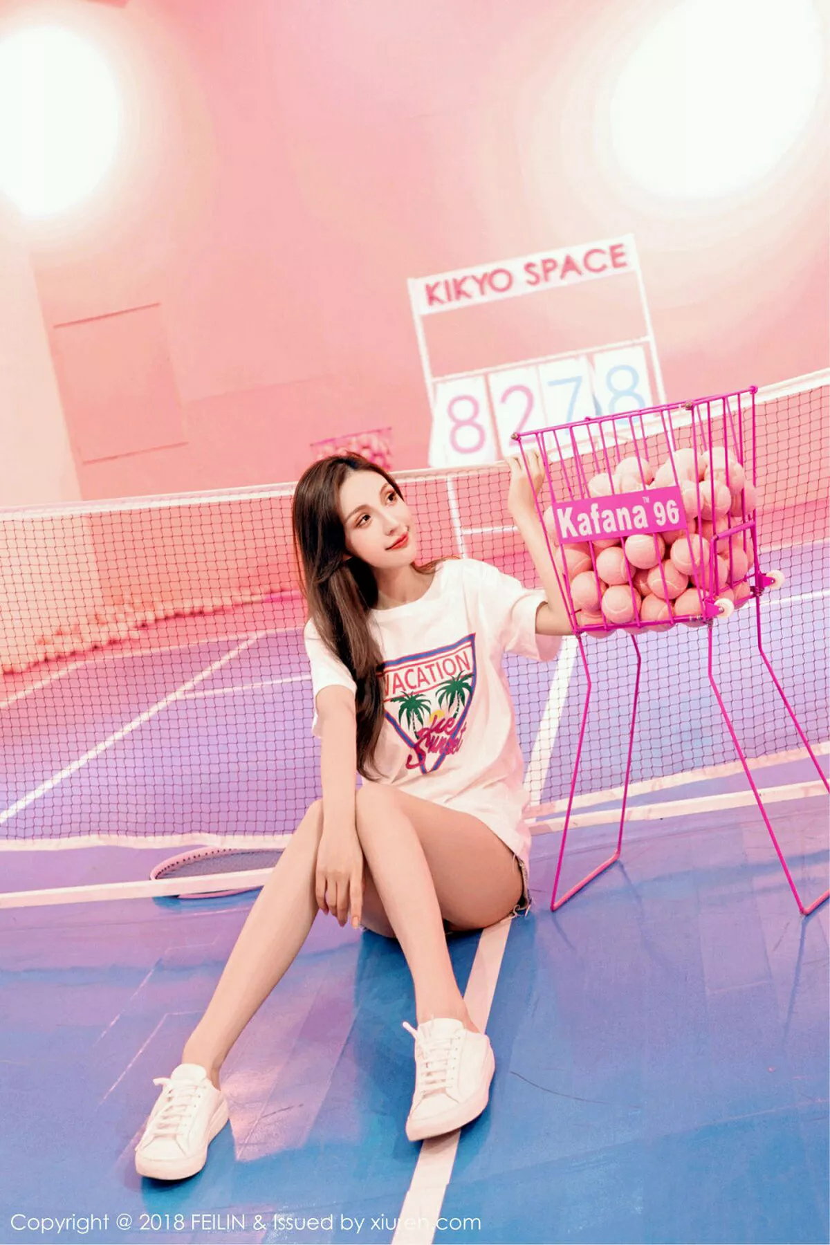 秀人集.com_[FeiLin嗲囡囡]Vol.170_嫩模柠柠_mika户外牛仔短裤+室内清新连身裙迷人写真43P