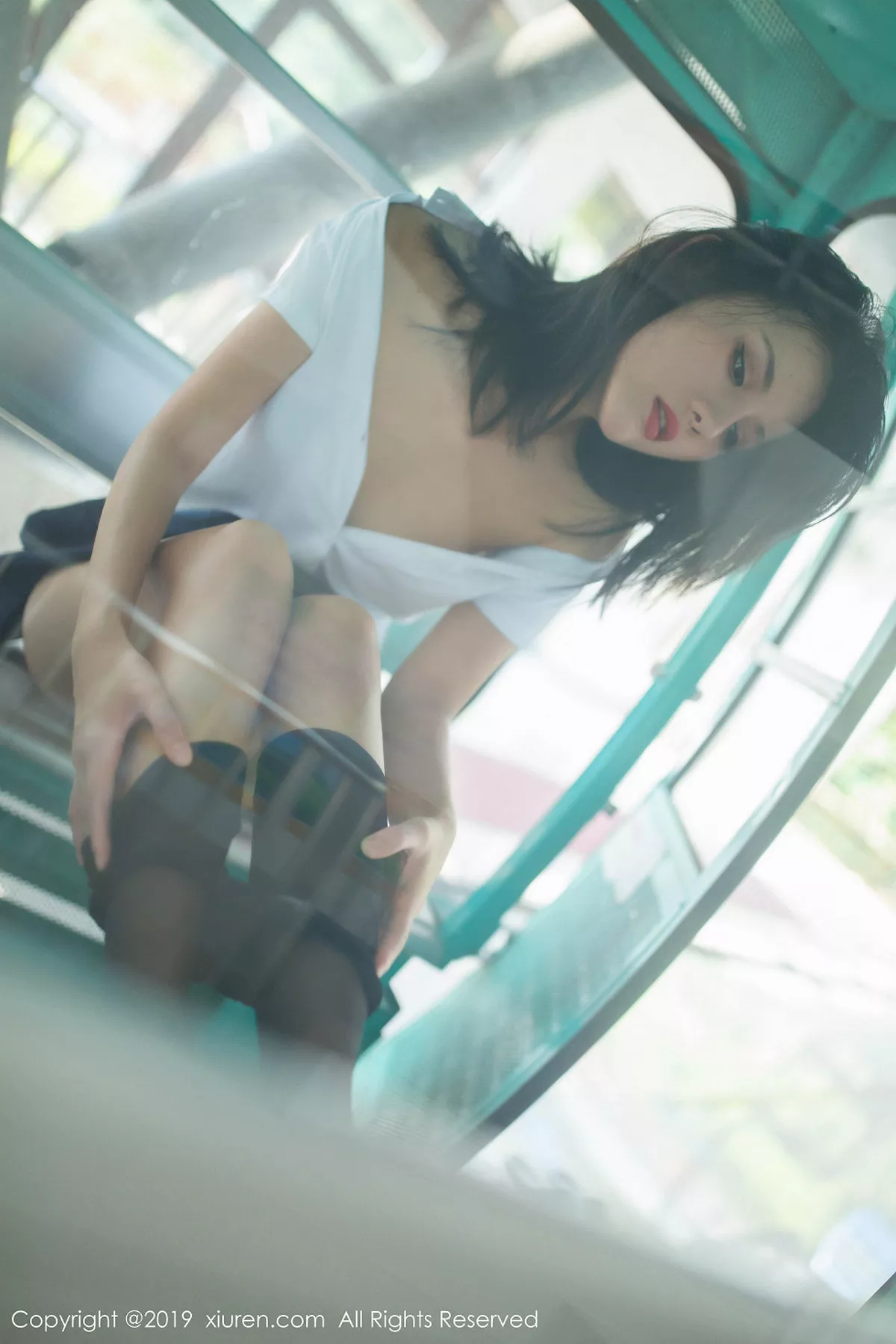 秀人集.com_[XiuRen秀人网]No.1723_嫩模就是阿朱啊不良学生白衬衫配无内黑丝袜完美诱惑写真96P