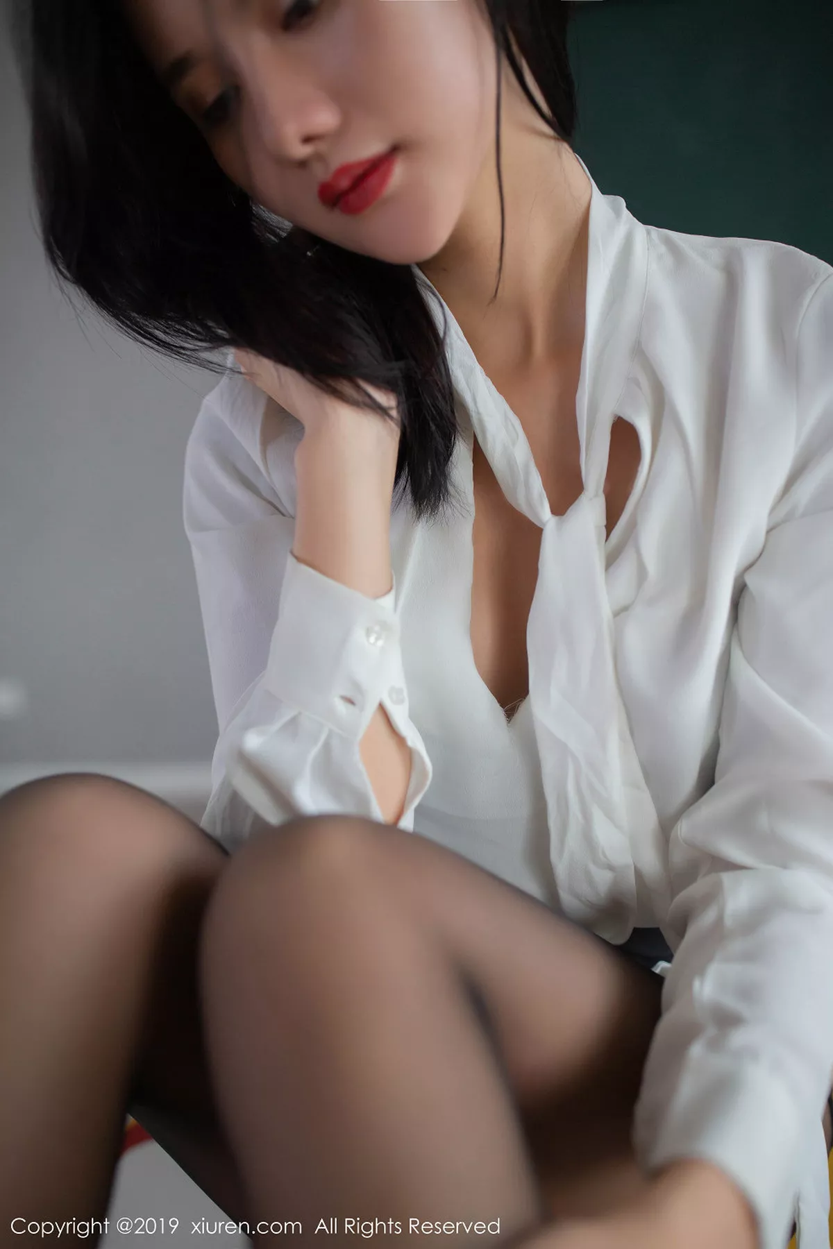 秀人集.com_[XiuRen秀人网]No.1690_嫩模就是阿朱啊魅惑教师制服白衬衣配无内黑丝裤袜诱惑写真108P
