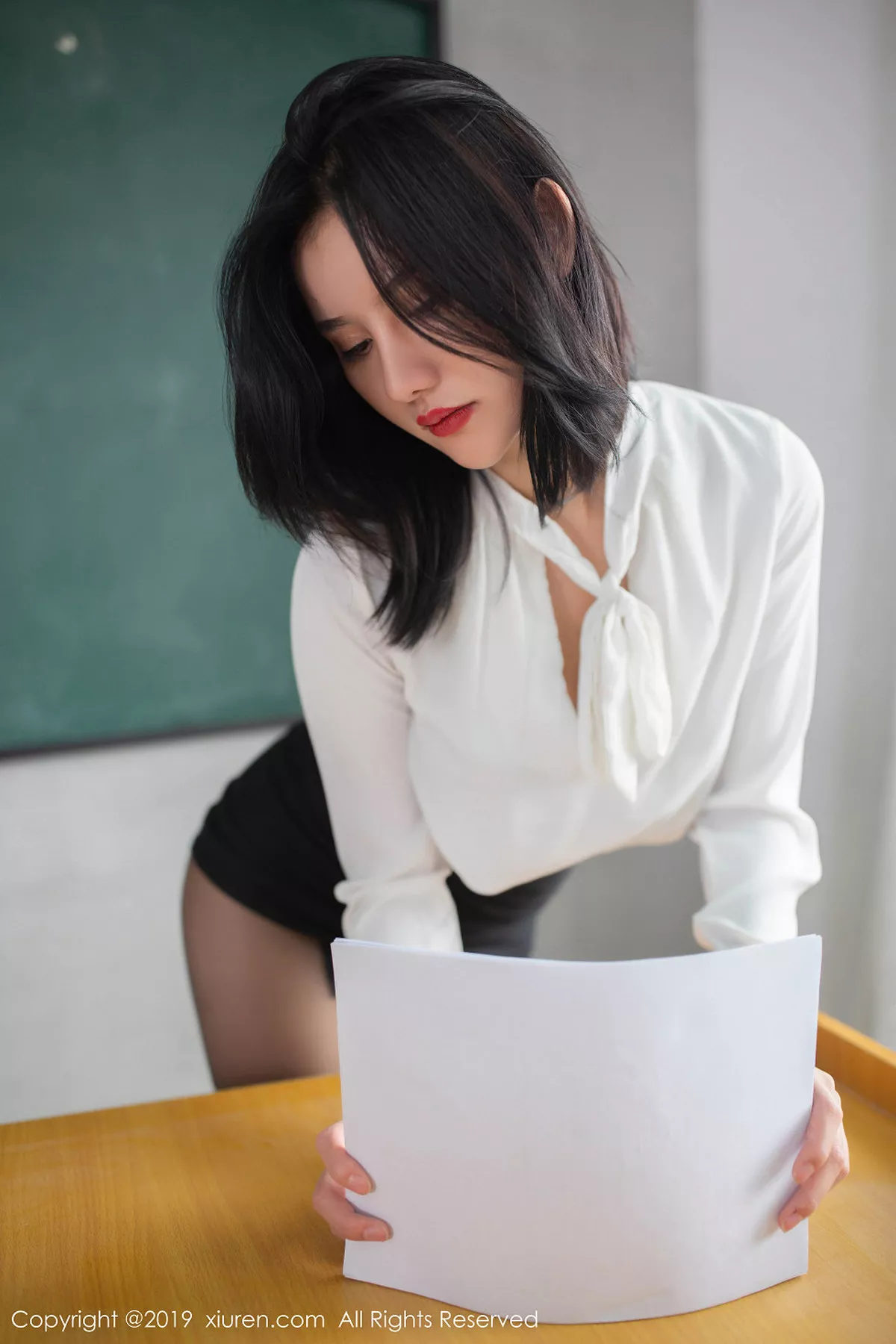 秀人集.com_[XiuRen秀人网]No.1690_嫩模就是阿朱啊魅惑教师制服白衬衣配无内黑丝裤袜诱惑写真108P