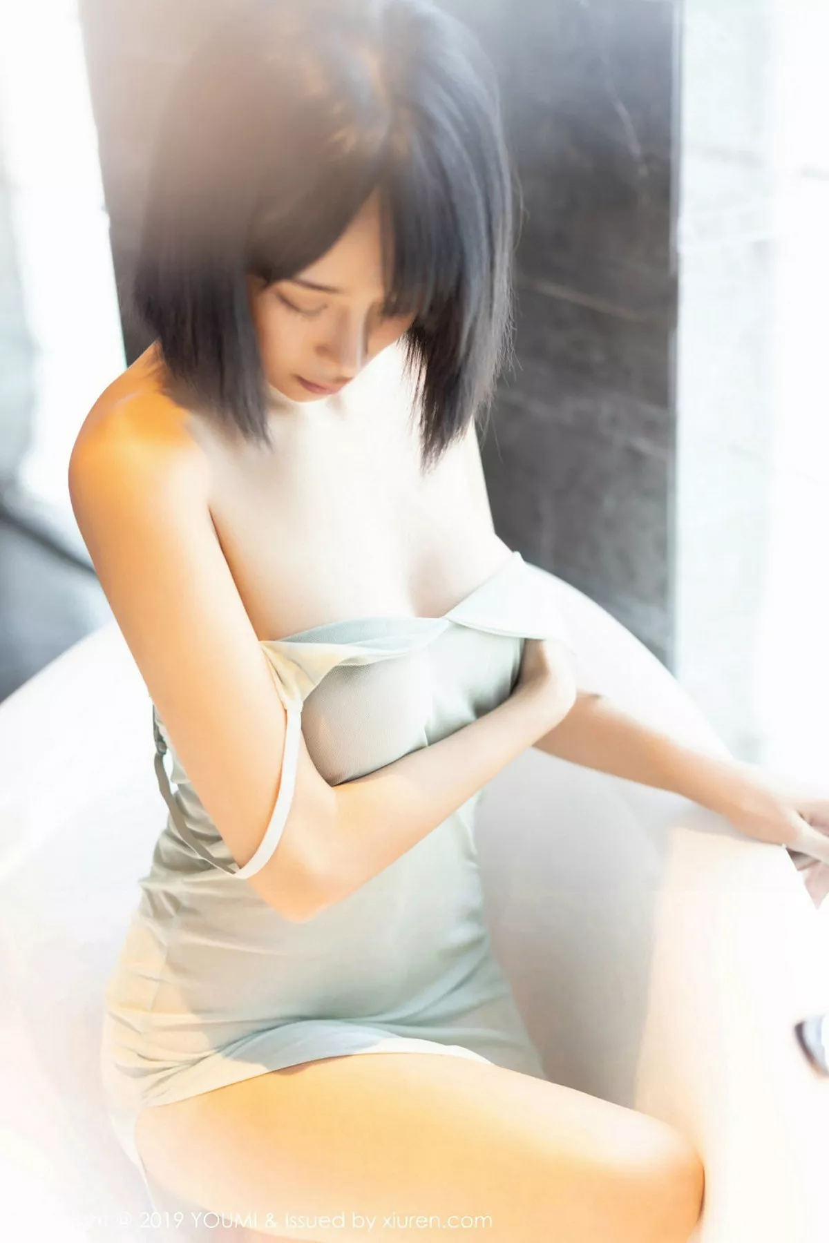 秀人集.com_[YouMi尤蜜荟]Vol.370_嫩模蓝夏Akasha浴室里真空连身裙湿身秀完美曲线诱惑写真42P