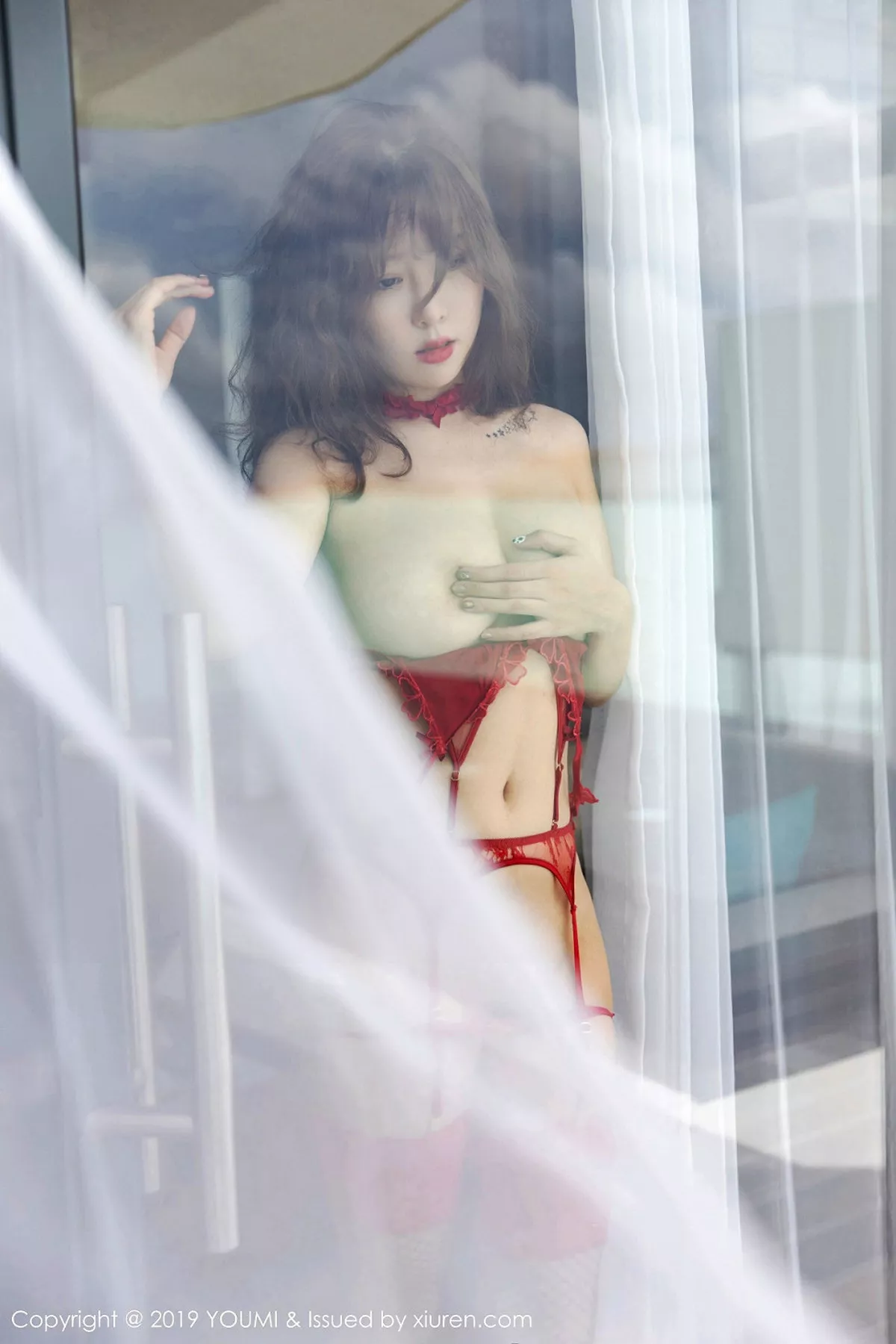 秀人集.com_[YouMi尤蜜荟]Vol.373_嫩模王雨纯马尔代夫旅拍红色情趣内衣配吊带蕾丝诱惑写真54P