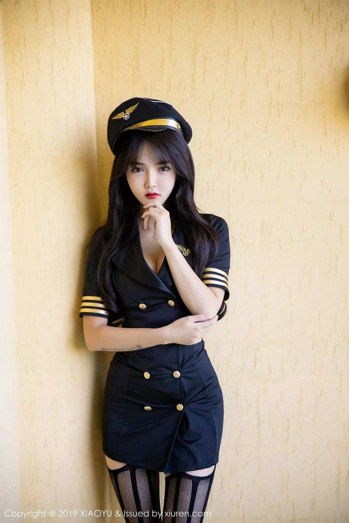 秀人集.com_[XiaoYu画语界]Vol.206_嫩模Miko酱吖女警制服半脱露性感内衣吊带黑丝完美诱惑写真88P