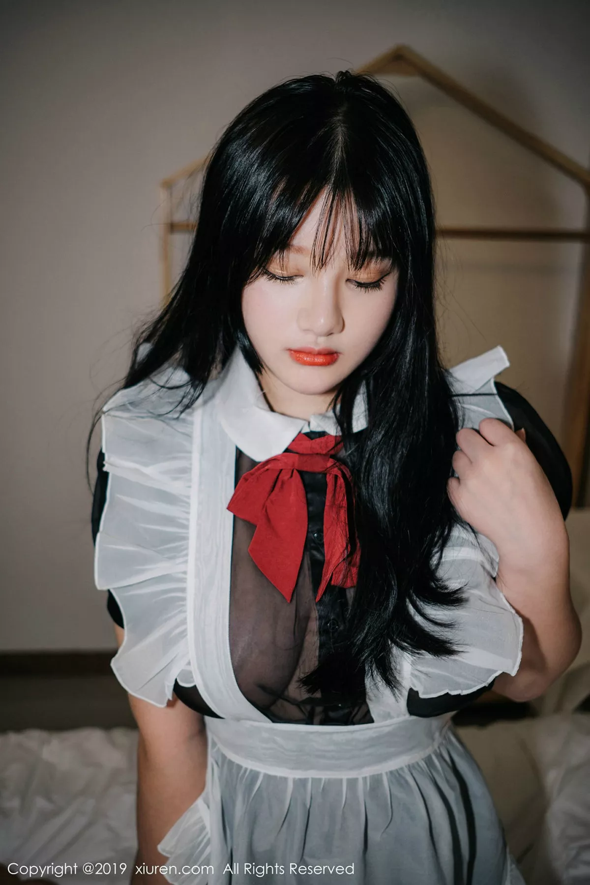 秀人集.com_[XiuRen秀人网]No.1824_嫩模小尤奈私房性感女仆装+黑色透视装秀豪乳妩媚诱惑写真70P