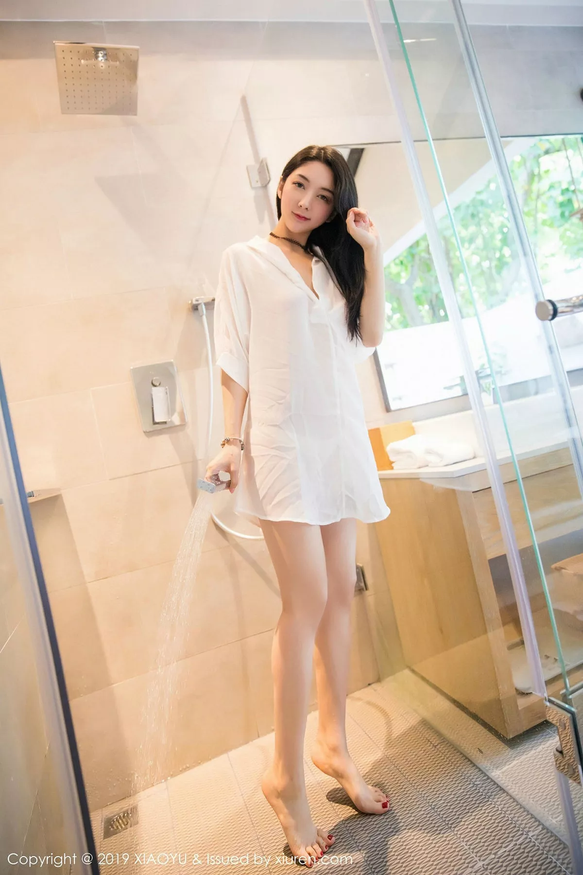 秀人集.com_[XiaoYu画语界]Vol.211_女神Angela小热巴私房白色蕾丝内衣配白丝袜透视诱惑写真100P