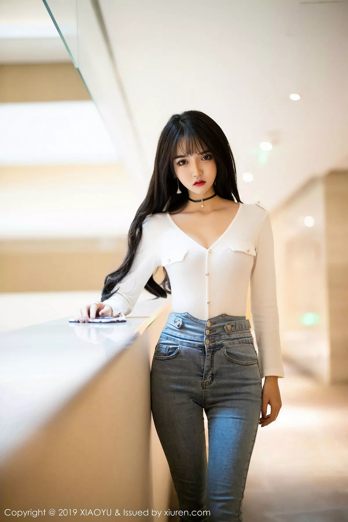 秀人集.com_[XiaoYu画语界]Vol.212_嫩模Miko酱吖私房脱紧身牛仔裤露超薄肉丝撩人诱惑写真108P