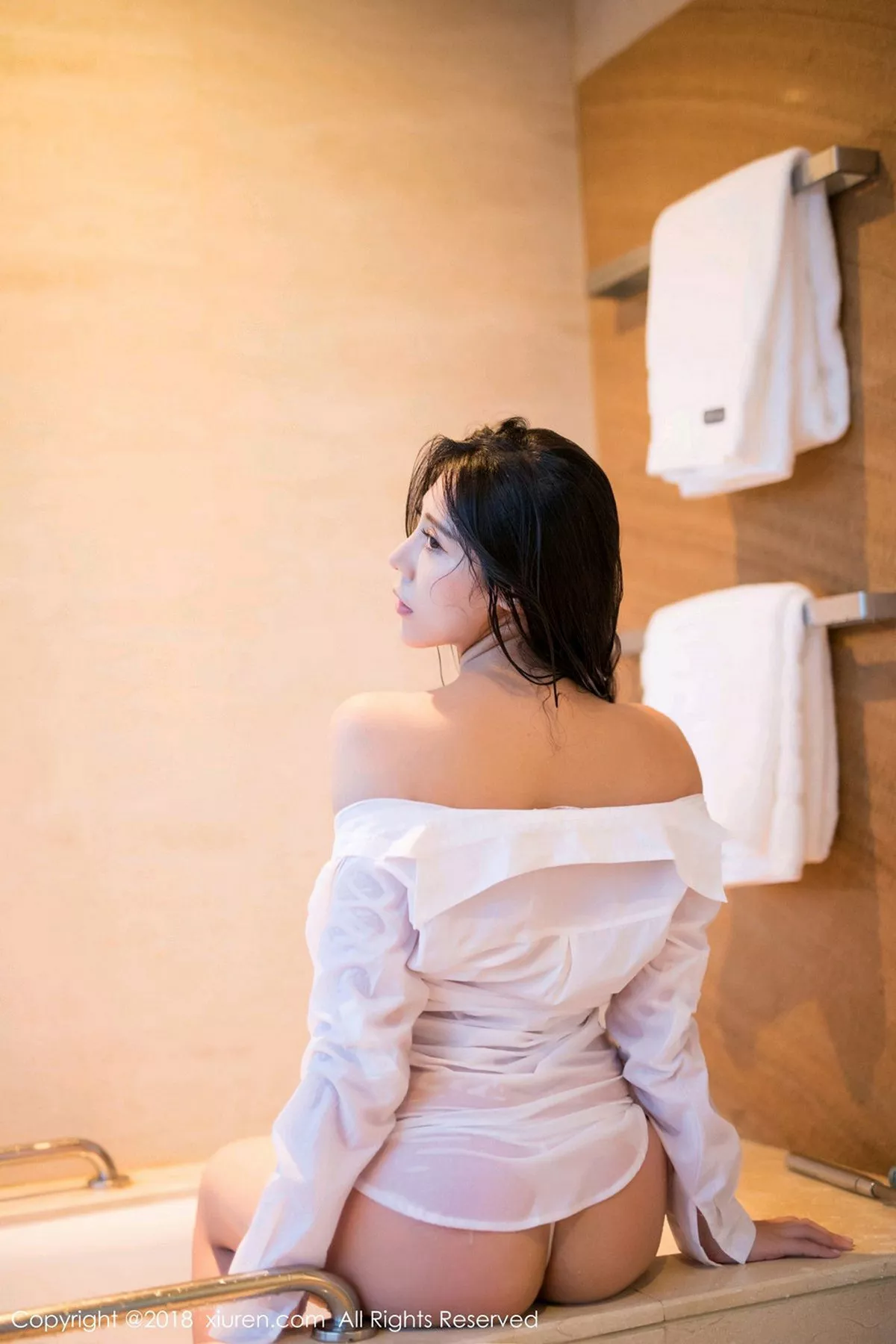 秀人集.com_[XiuRen秀人网]No.1255_嫩模安可儿私房浴室里真空白衬衣湿身秀豪乳惹火诱惑写真54P