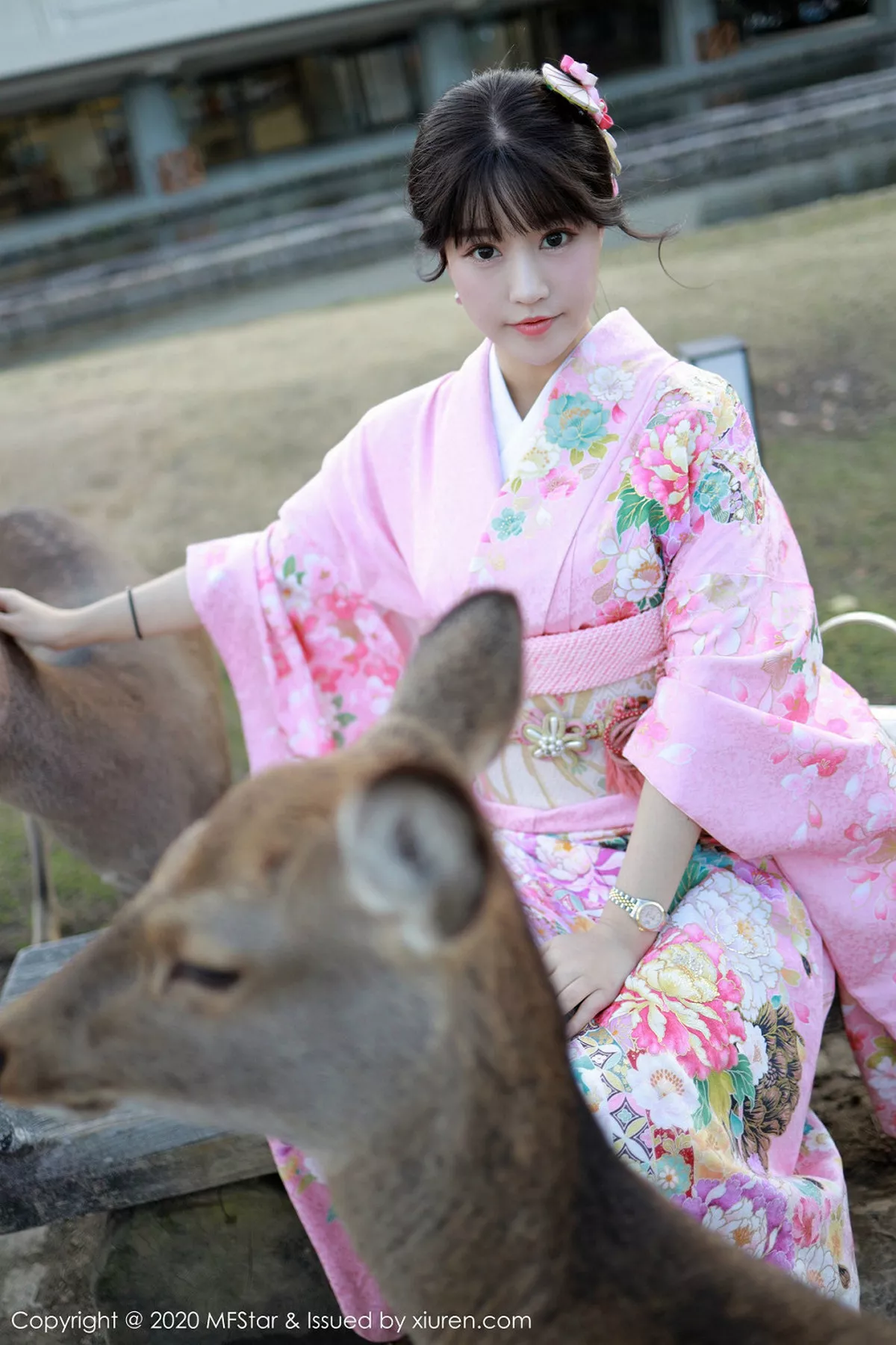 秀人集.com_[MFStar模范学院]Vol.254_女神朱可儿Flower日本旅拍绚丽和服真空秀豪乳诱惑写真75P