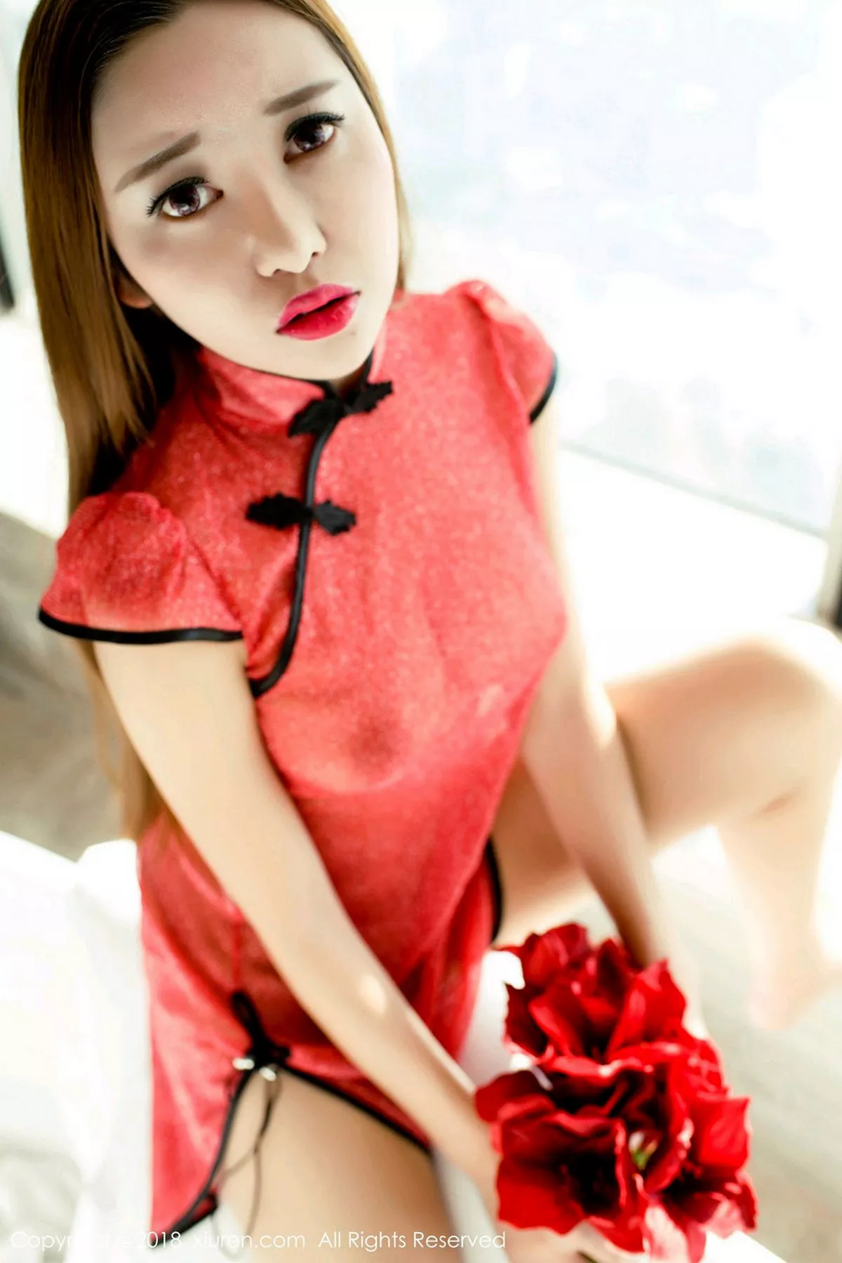 秀人集.com_[XiuRen秀人网]No.1272_巨乳嫩模李梓熙蓝色比基尼+红色透明旗袍秀豪乳诱惑写真44P