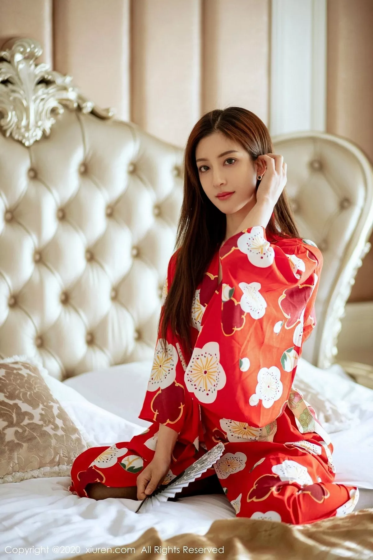 秀人集.com_[XiuRen秀人网]No.2015_嫩模林文文yooki私房鲜艳和服配无内黑丝撩人姿势诱惑写真65P