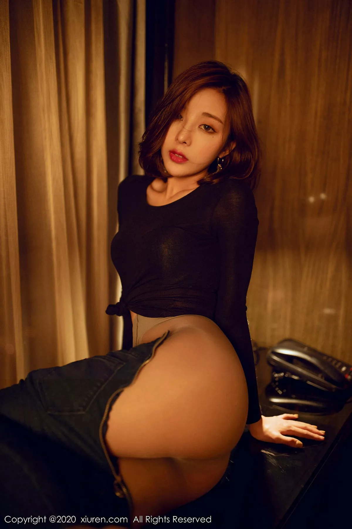 秀人集.com_[XiuRen秀人网]No.1986_嫩模陈小喵私房性感黑色内衣配无内黑丝袜秀火辣身材诱惑写真62P