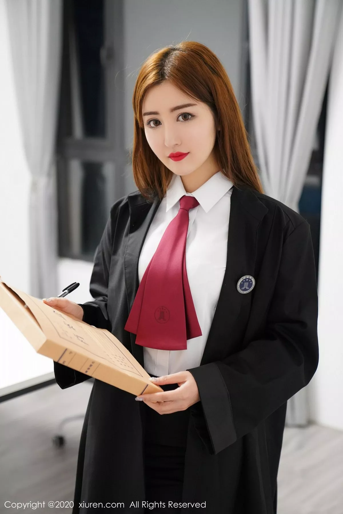 秀人集.com_[XiuRen秀人网]No.2131_女神沈梦瑶性感律师主题职场装破烂黑丝袜秀翘臀撩人诱惑写真90P