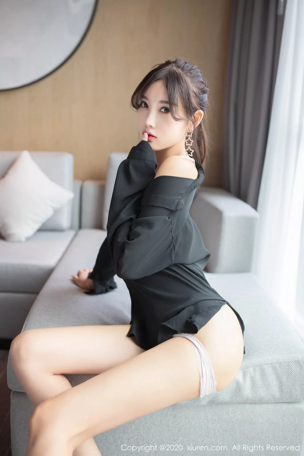 秀人集.com_[XiuRen秀人网]No.2151_女神杨晨晨sugar私房男友黑衬衫主题半脱露性感内衣诱惑写真78P