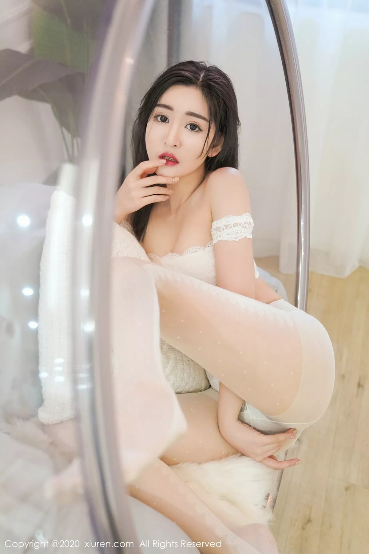 秀人集.com_[XiuRen秀人网]No.2233_嫩模沈梦瑶私房白色丝袜主题白色蕾丝内衣配超薄肉丝极致魅惑写真54P