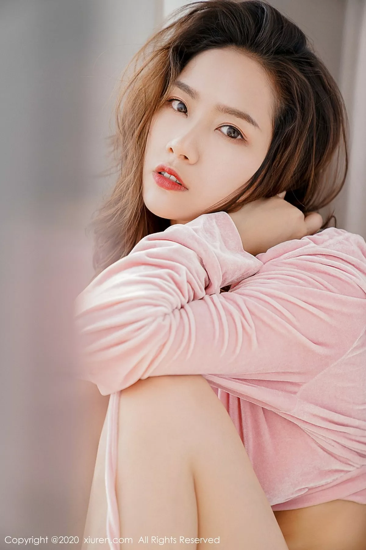 秀人集.com_[XiuRen秀人网]No.2456_嫩模方子萱性感粉色运动内衣半脱露白色蕾丝内裤撩人诱惑写真59P